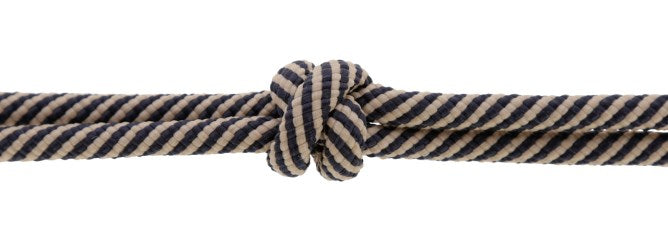 Licol éthologique en corde bleu marine et beige, poney, cob ou full