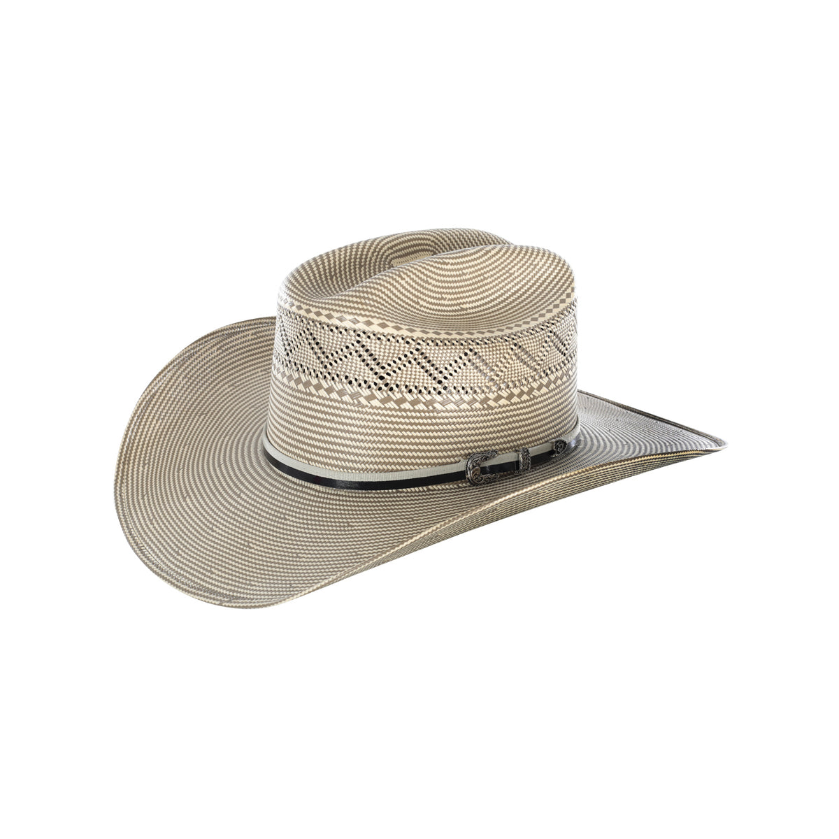 Chapeau western Tombstone Natama 30X bicolore en paille tressée main