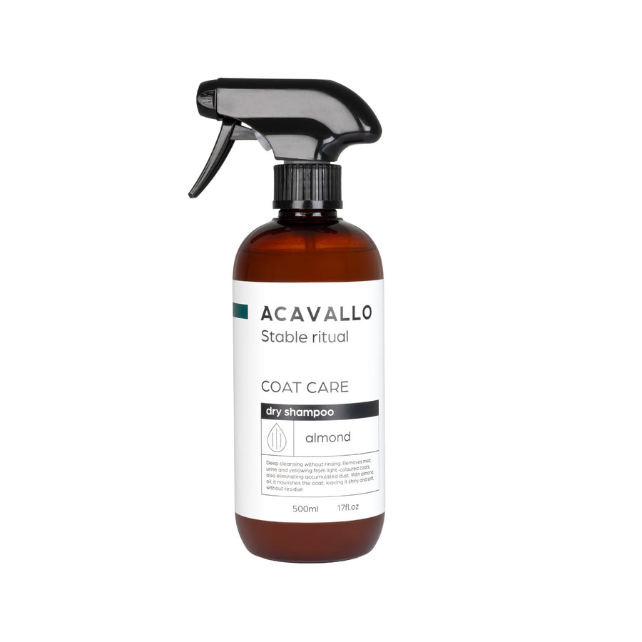 Shampoing sec cheval Acavallo à l'amande, spray sans rinçage 500 ml
