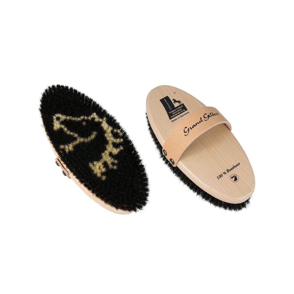 Brosse douce Leistner Grand Gilbert, 100 % poils naturels, dos en bois