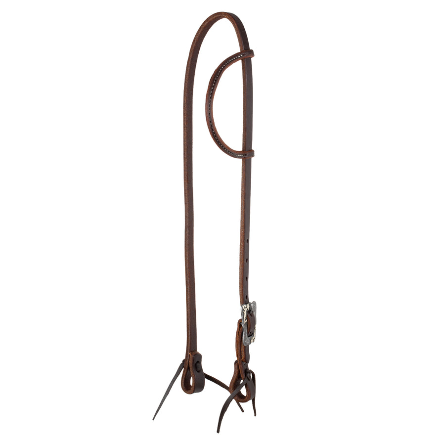 Têtière western Berlin Custom Leather à frontal simple réglable