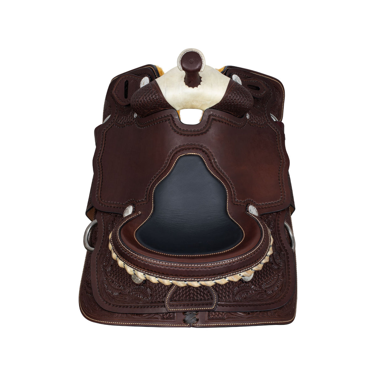 Selle western Team Roper en cuir souple, arçon Ralide, 16 ou 17 pouces