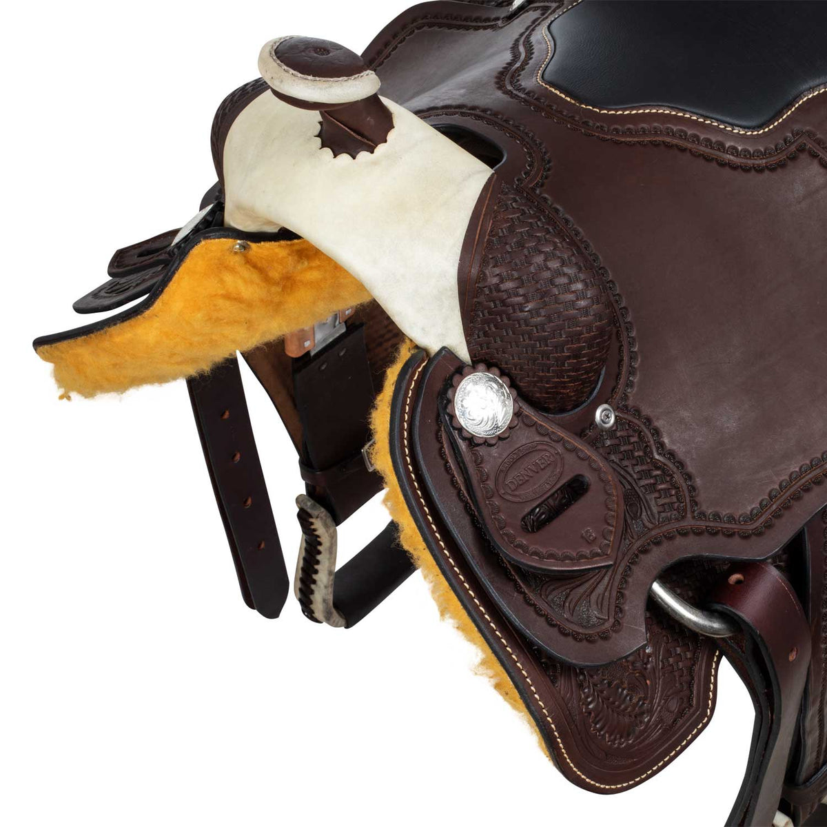Selle western Team Roper en cuir souple, arçon Ralide, 16 ou 17 pouces