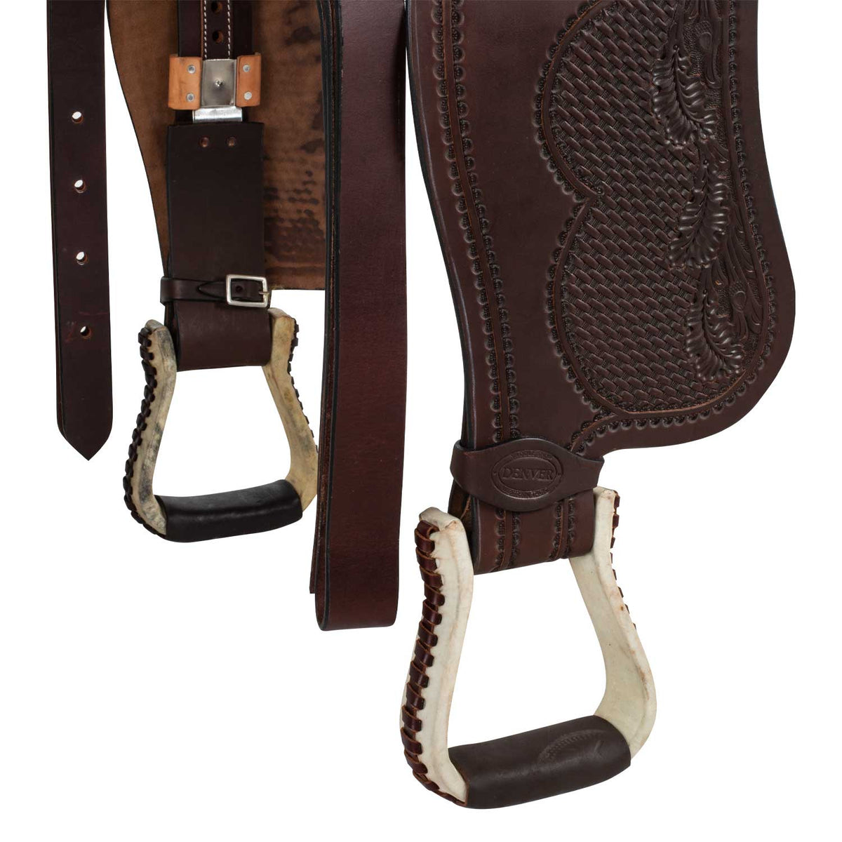Selle western Team Roper en cuir souple, arçon Ralide, 16 ou 17 pouces