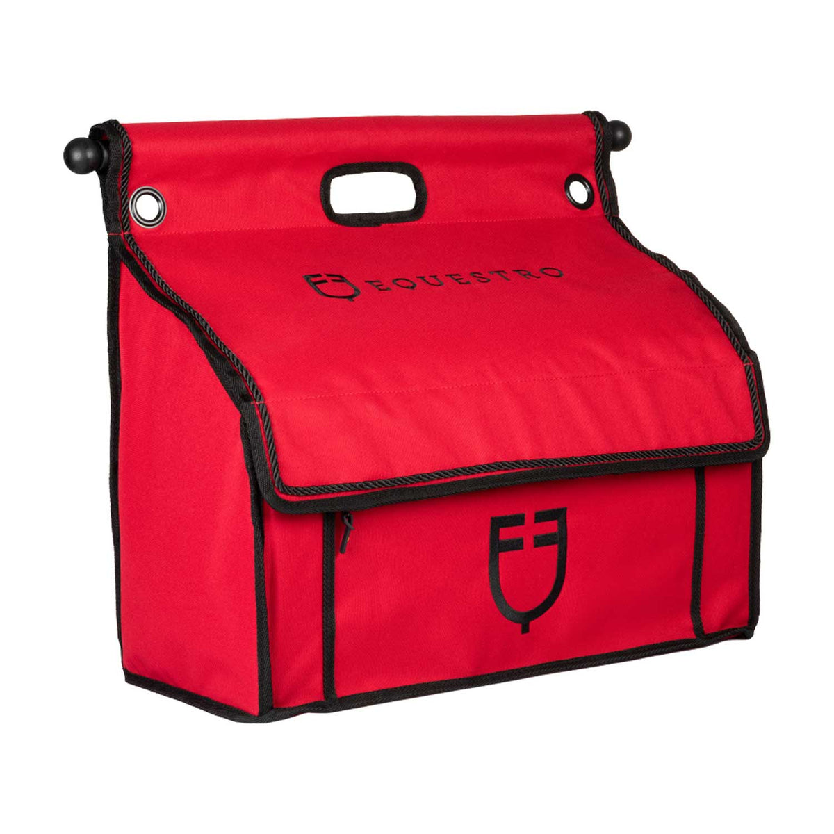 Sac de pansage Equestro en cordura avec barre en bois, 40 x 20 x 44 cm