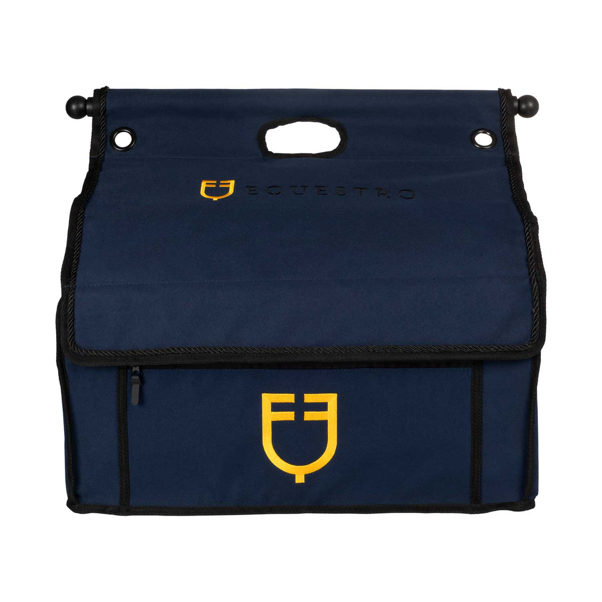 Sac de pansage Equestro en cordura avec barre en bois, 40 x 20 x 44 cm