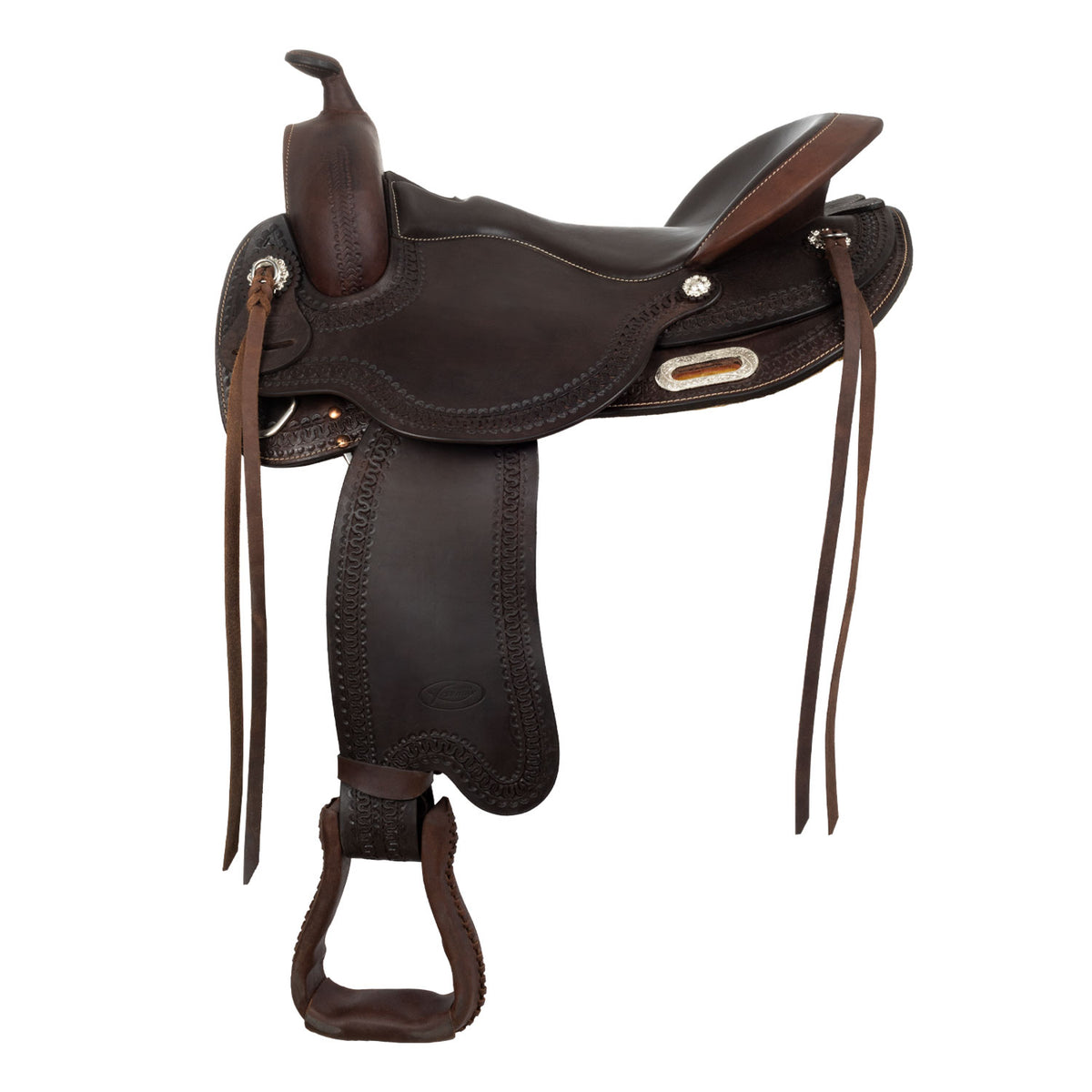 Selle western Freemax dos court en cuir de buffle, fourche au choix