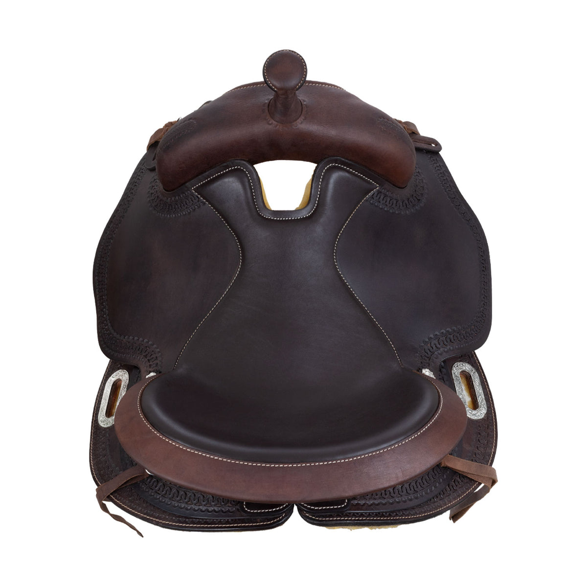Selle western Freemax dos court en cuir de buffle, fourche au choix