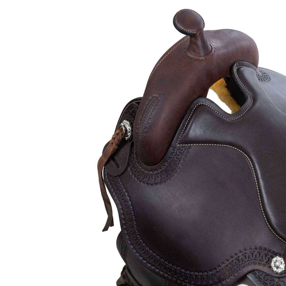 Selle western Freemax dos court en cuir de buffle, fourche au choix