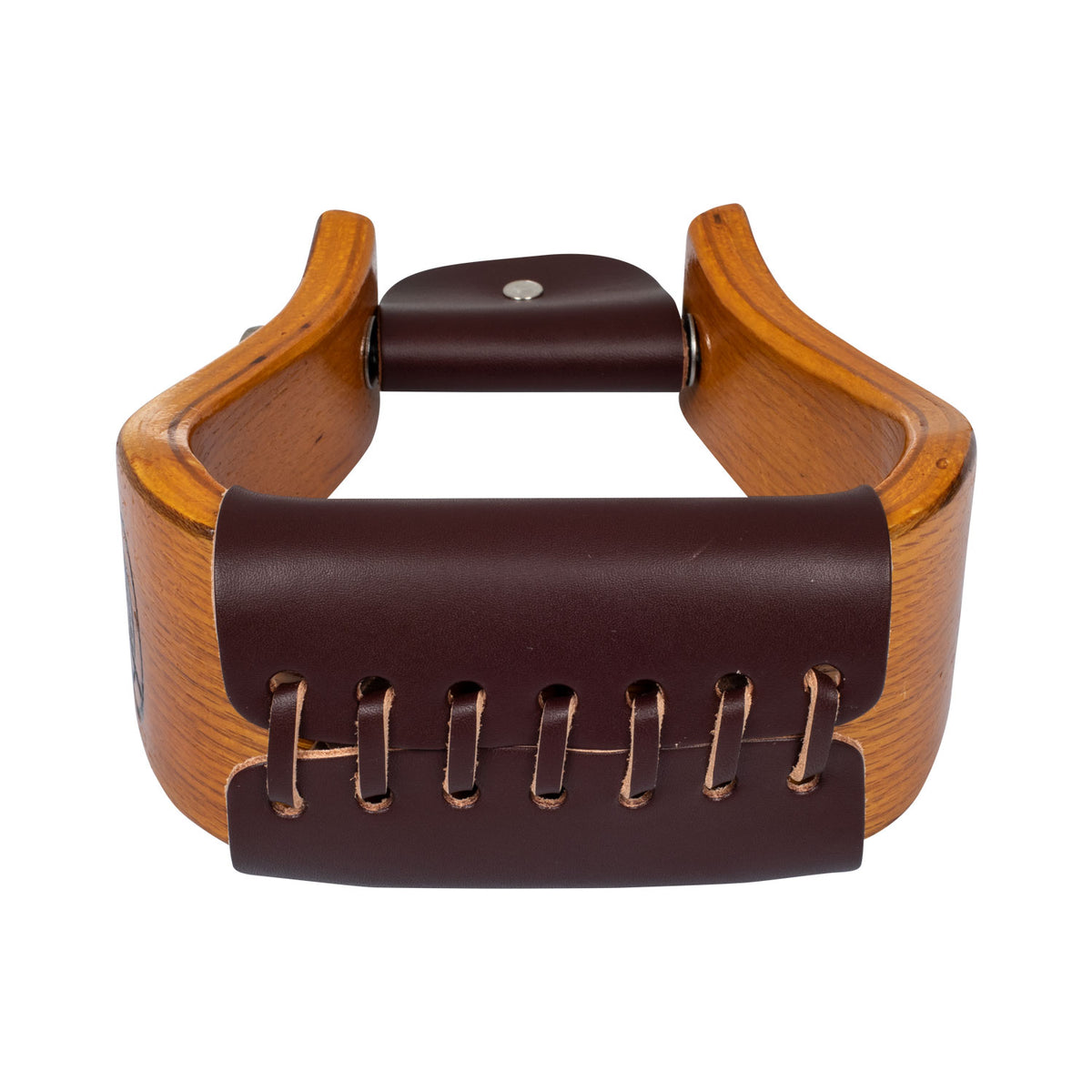 Étriers western Freemax en bois profilé, plateforme en cuir