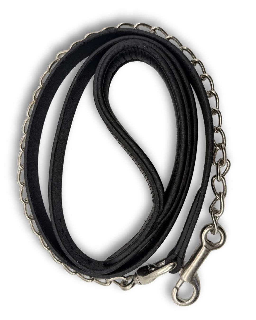 Licol de présentation western cuir noir rembourré, accents or rose