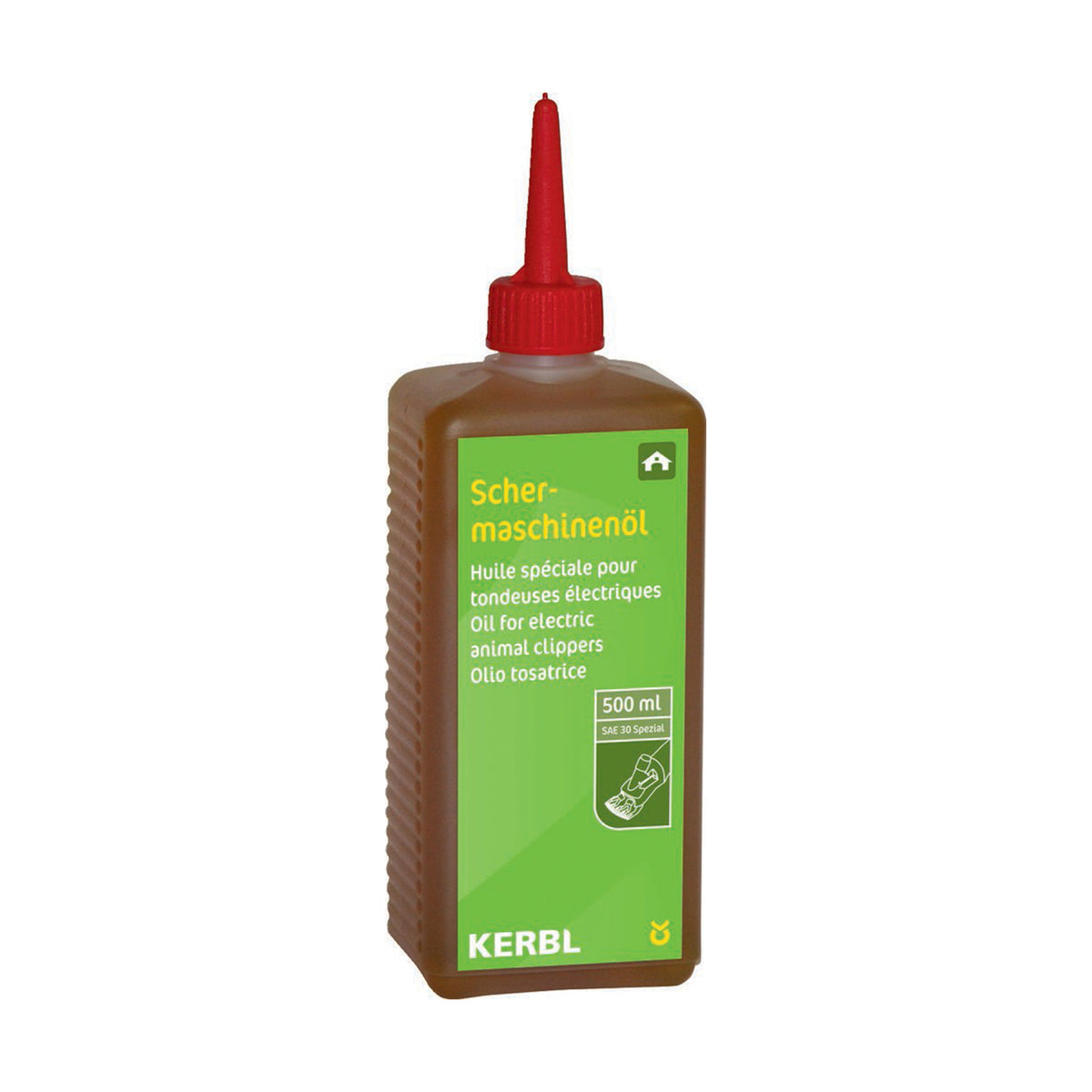 Huile pour tondeuse Kerbl avec bec de précision, 100 ou 500 ml