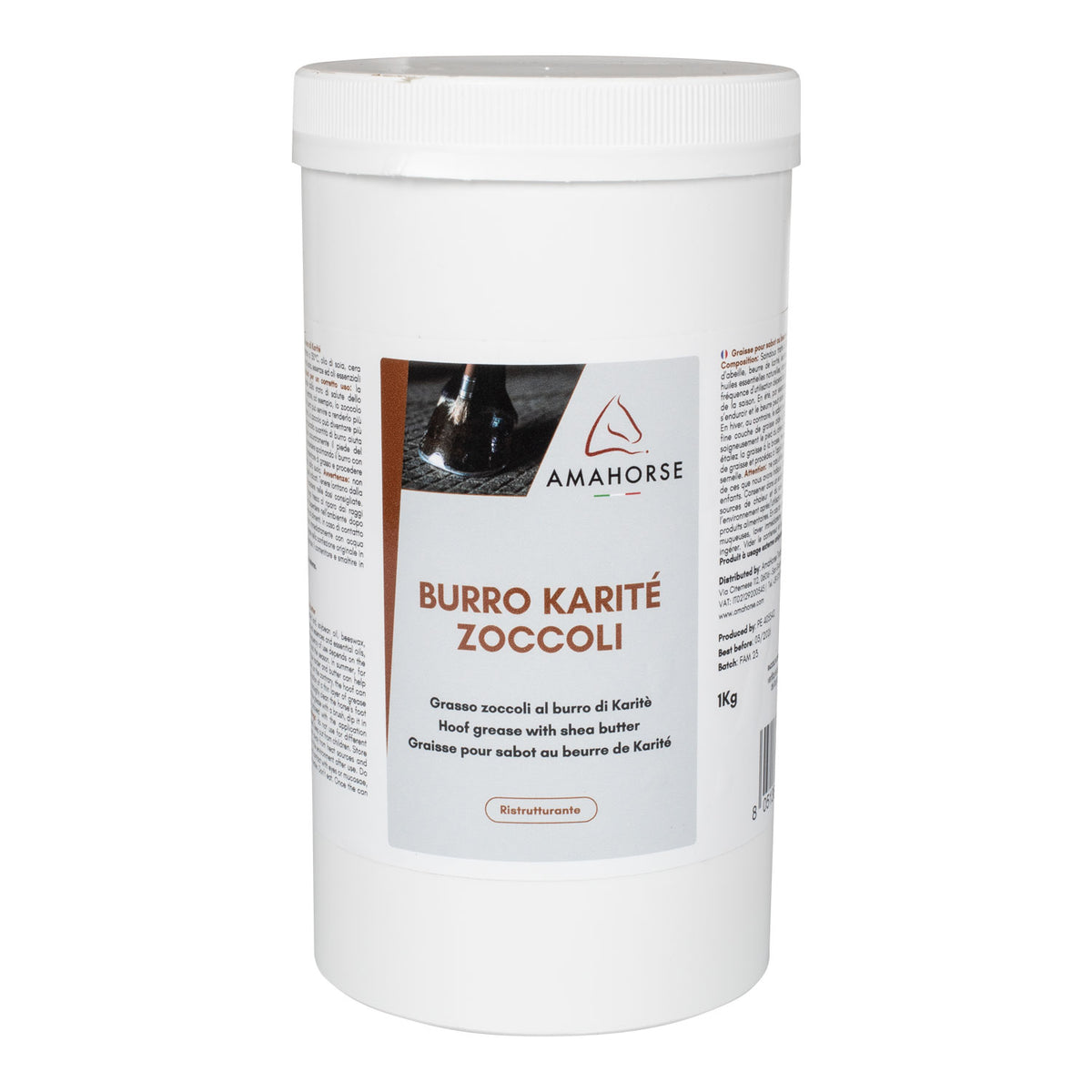 Graisse pour sabots AmaHorse au beurre de karité, 500 g ou 1 kg