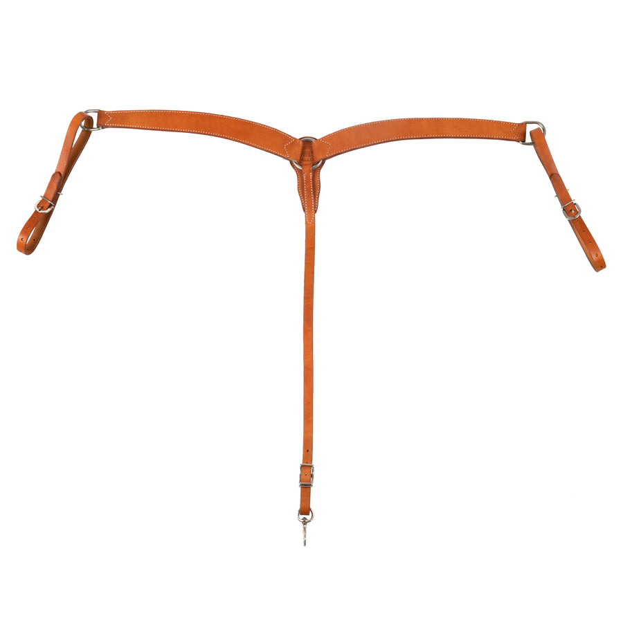 Collier de chasse western Pool's en cuir gras, boucles réglables en acier