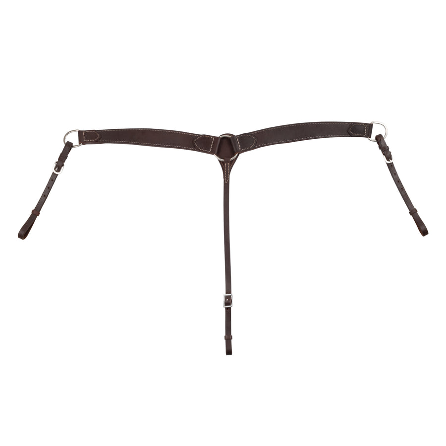 Collier de chasse western Lakota en cuir lisse, boucles inox