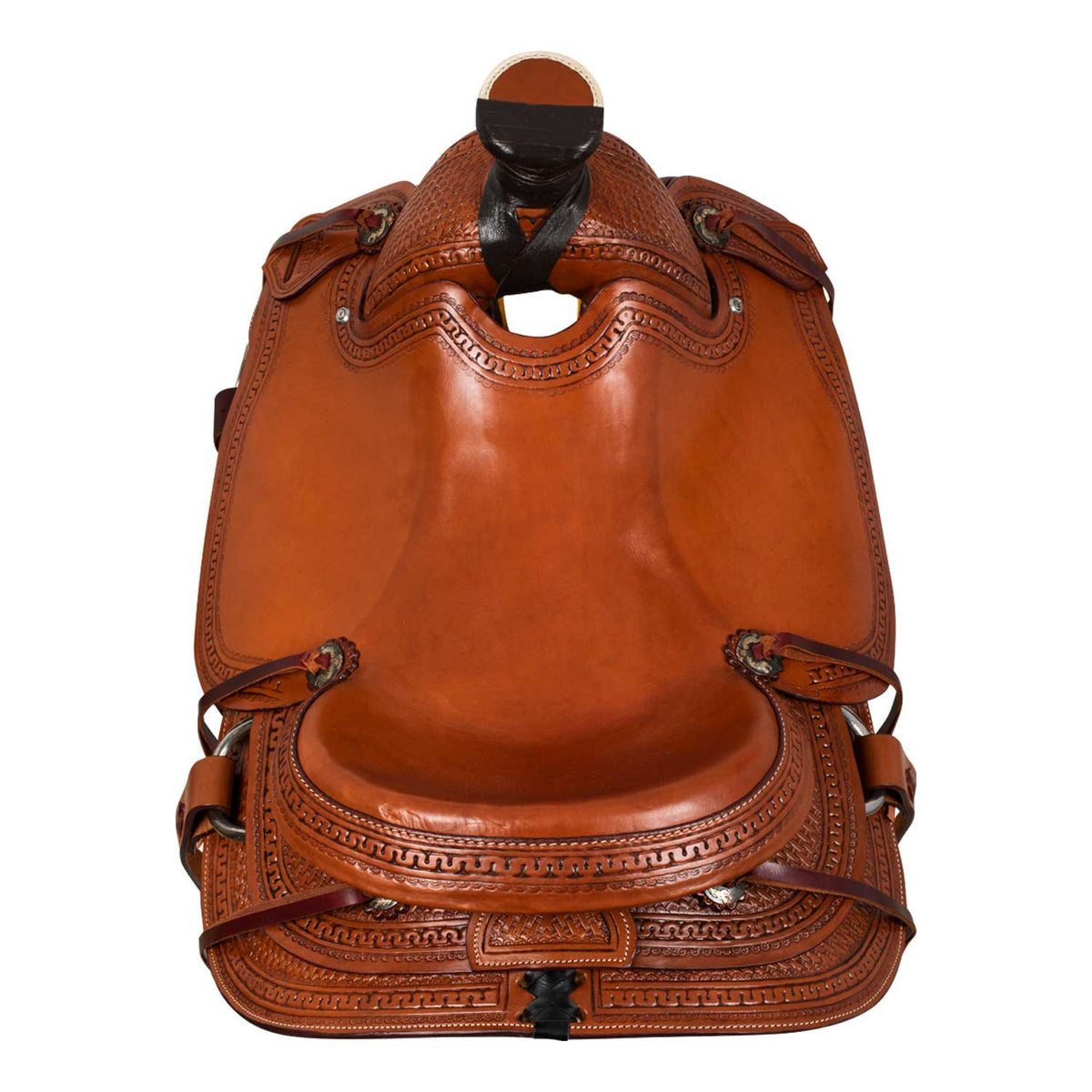 Selle western Wade McBryan travail basket, arçon bois et rawhide, 16 pouces