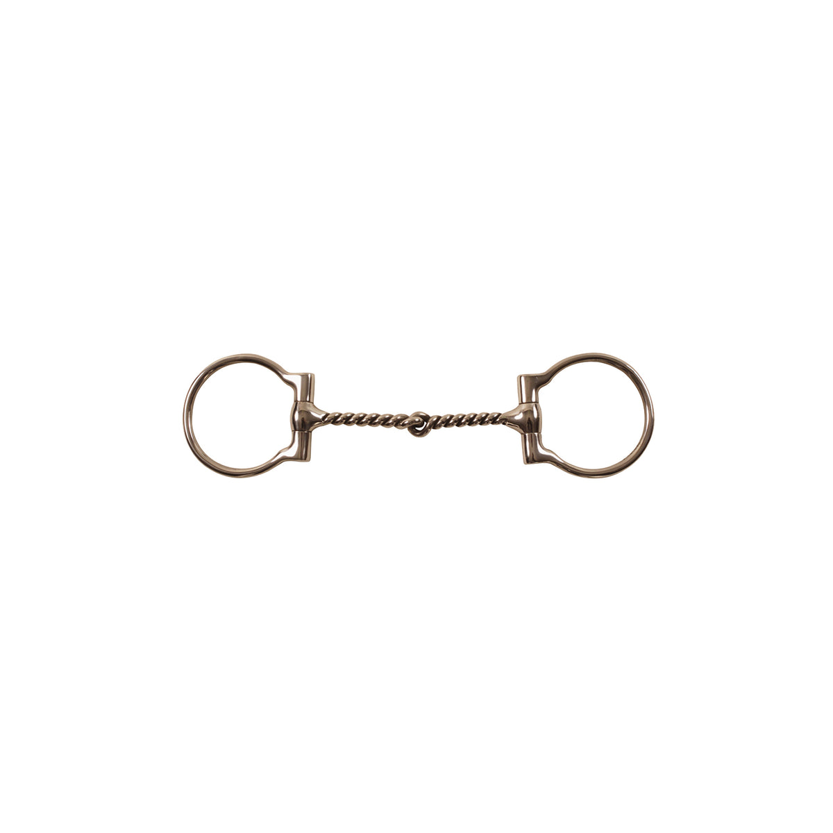 Filet western Pool's anneaux en D, canon torsadé épais en inox, 12,5 cm