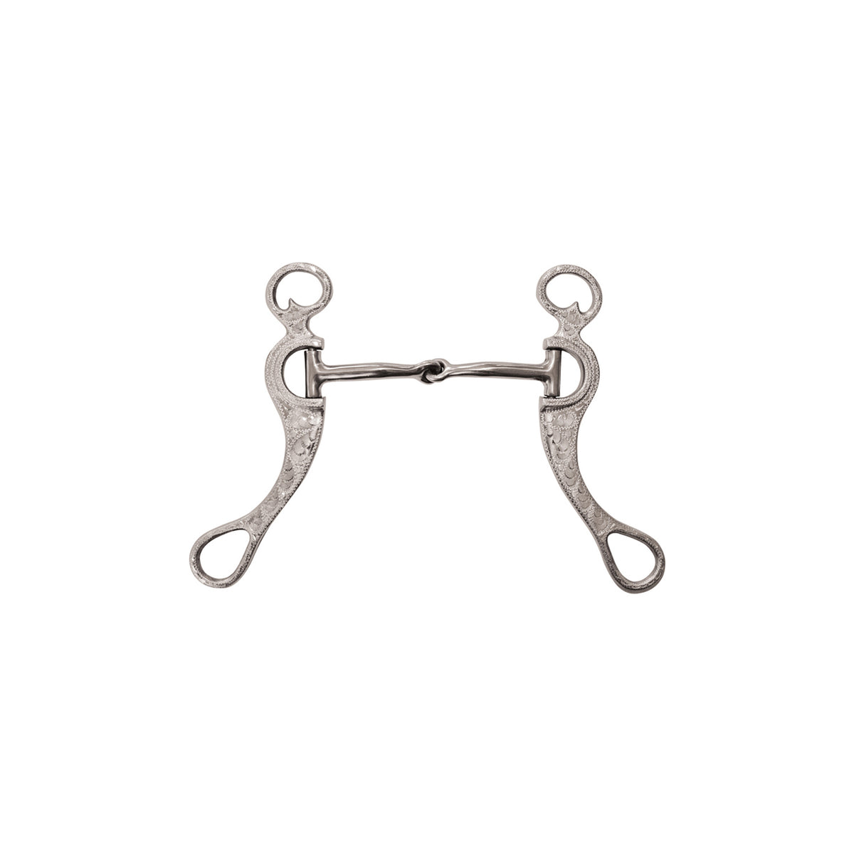 Mors western Metalab en aluminium, inserts cuivre, branches décorées