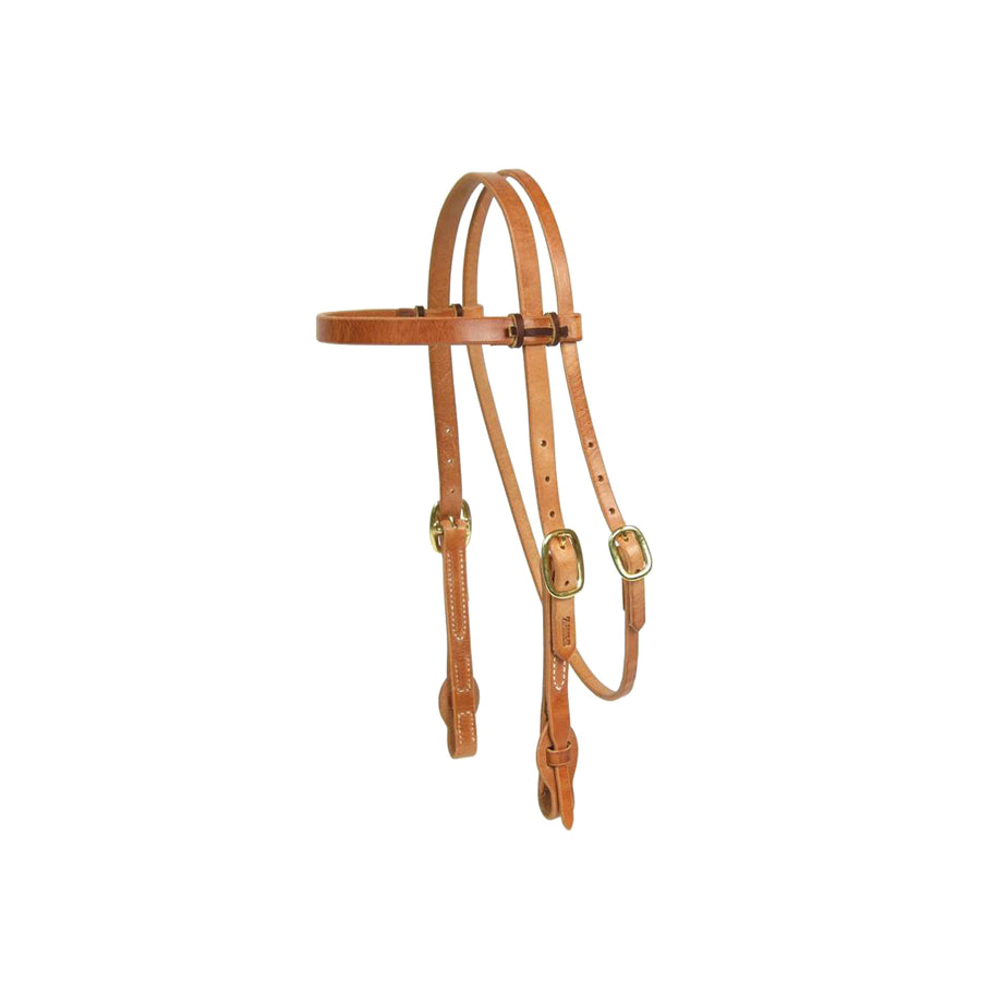 Têtière Professional's Choice cuir Hermann Oak, frontal lacé, quick change