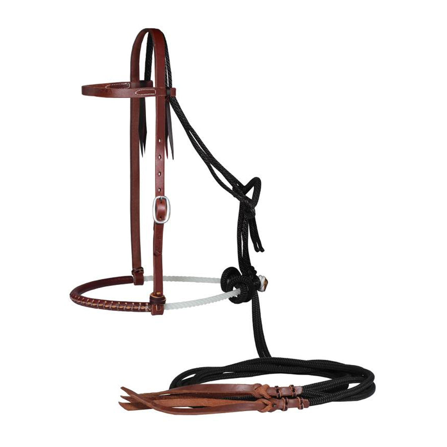 Hackamore ranch junior Professional's Choice, muserolle cuir, jugulaire réglable