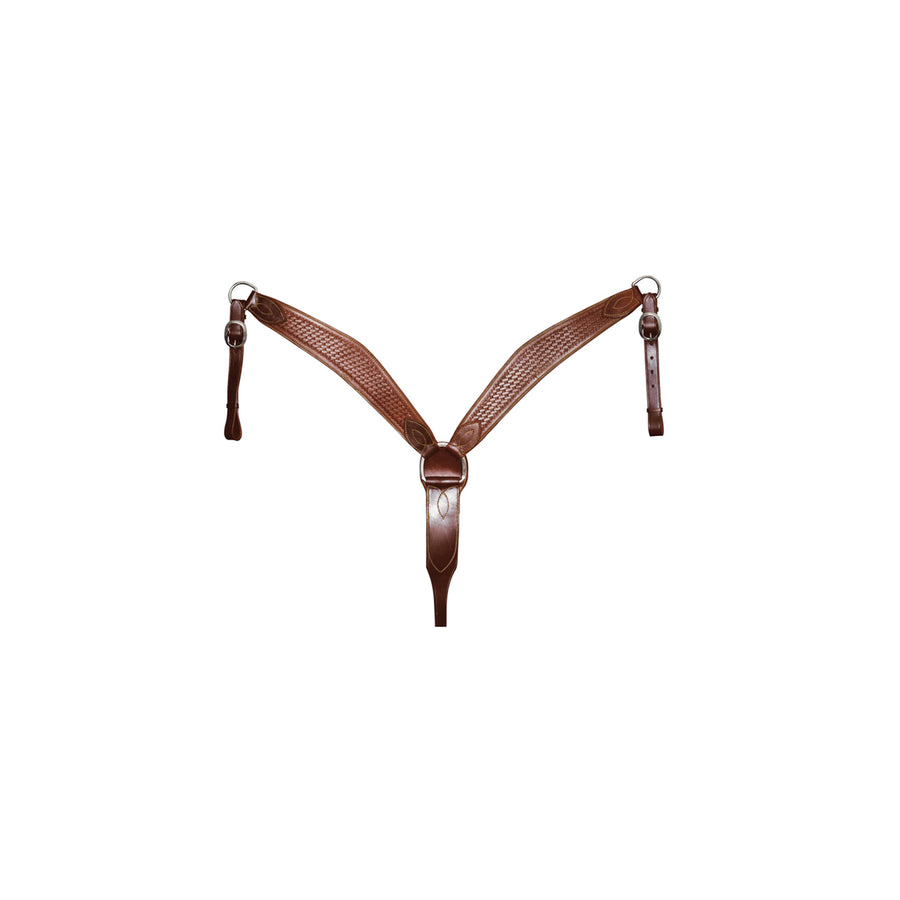 Collier de chasse western Lakota en cuir huilé, travail basket