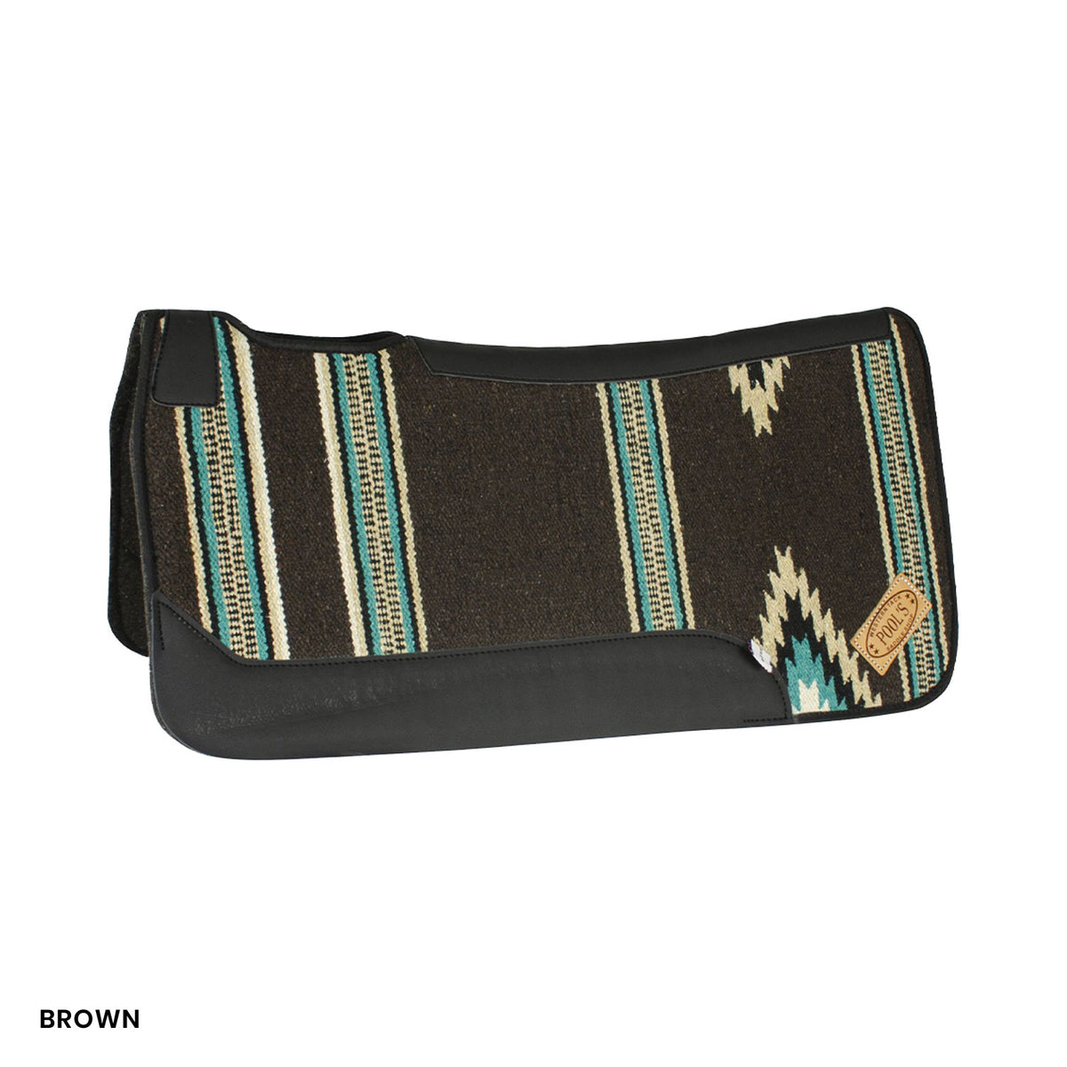 Tapis de selle western Pool's motif navajo, intérieur feutre, 32 x 32