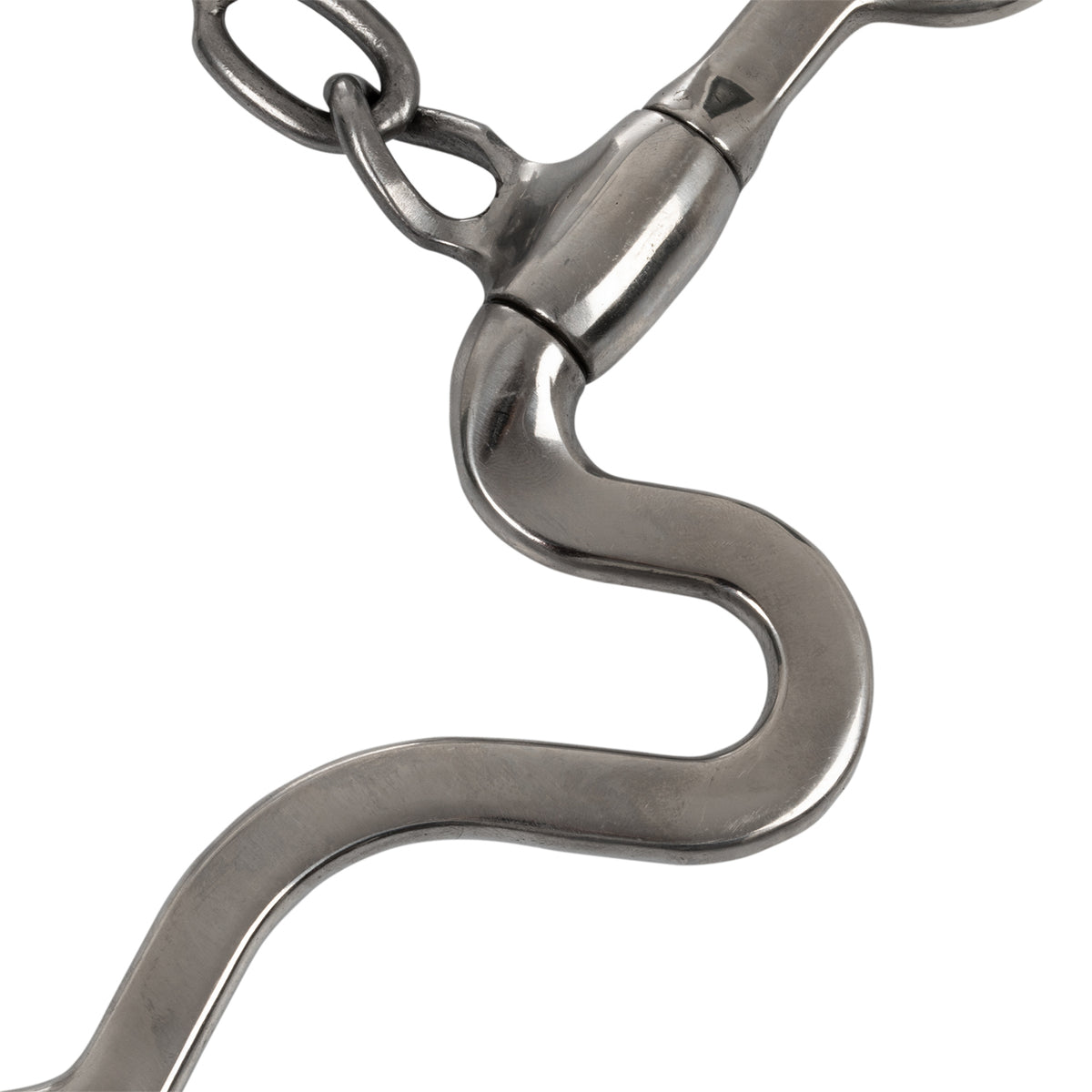 Mors western Pool's à canon chaîne, branches courbées, 12,5 cm