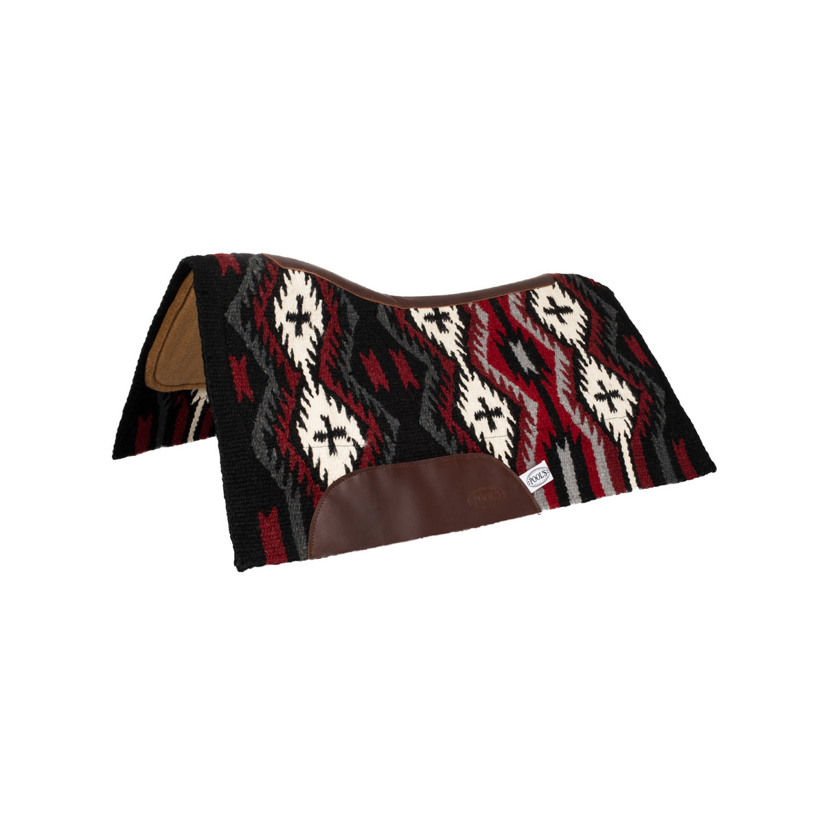 Tapis de selle western Pool's laine de Nouvelle-Zélande et feutre, 34 x 36