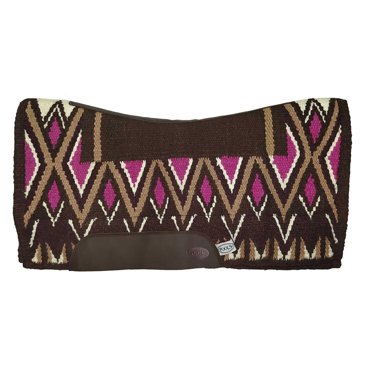 Tapis de selle western Pool's laine de Nouvelle-Zélande et feutre, 34 x 36