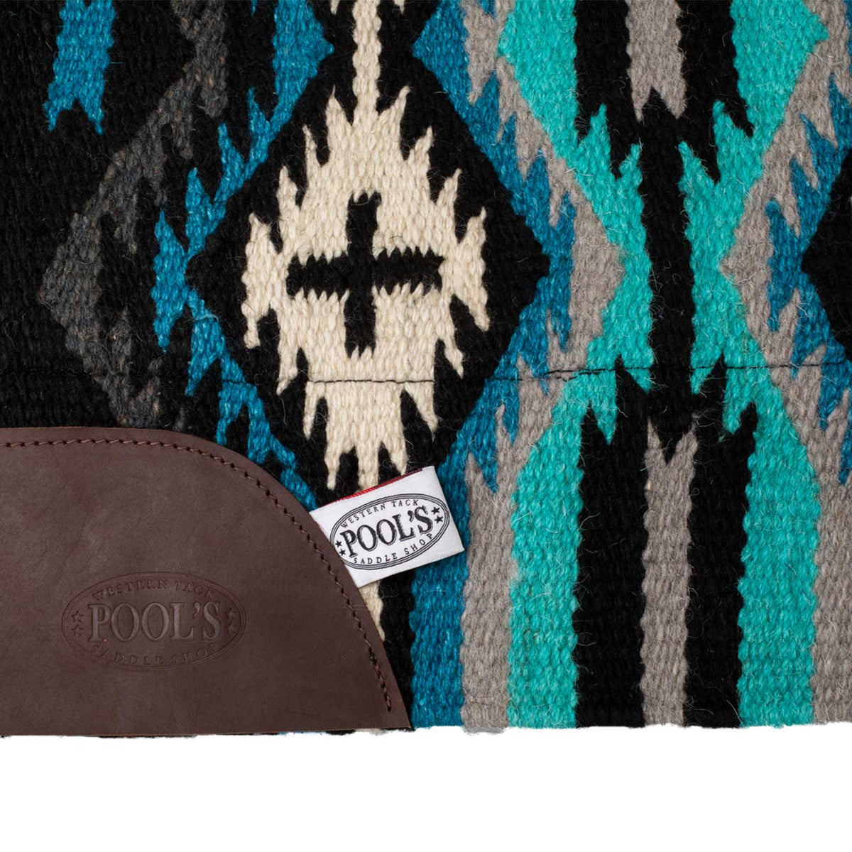 Tapis de selle western Pool's laine de Nouvelle-Zélande et feutre, 34 x 36