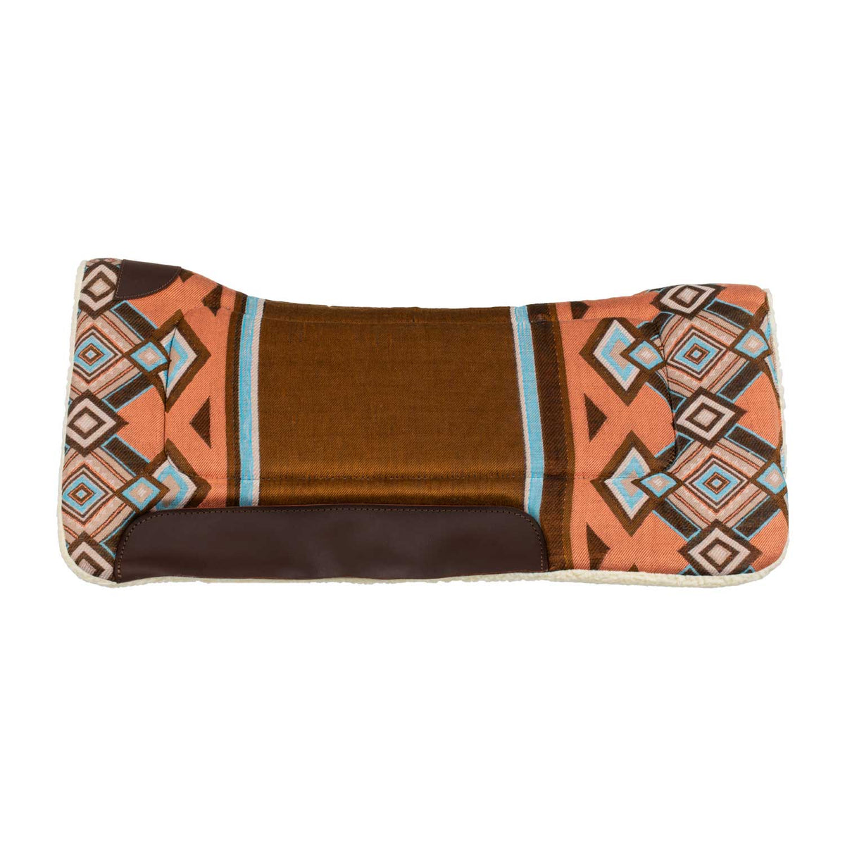 Tapis de selle western Pool's Kansas en éco-laine et inserts cuir