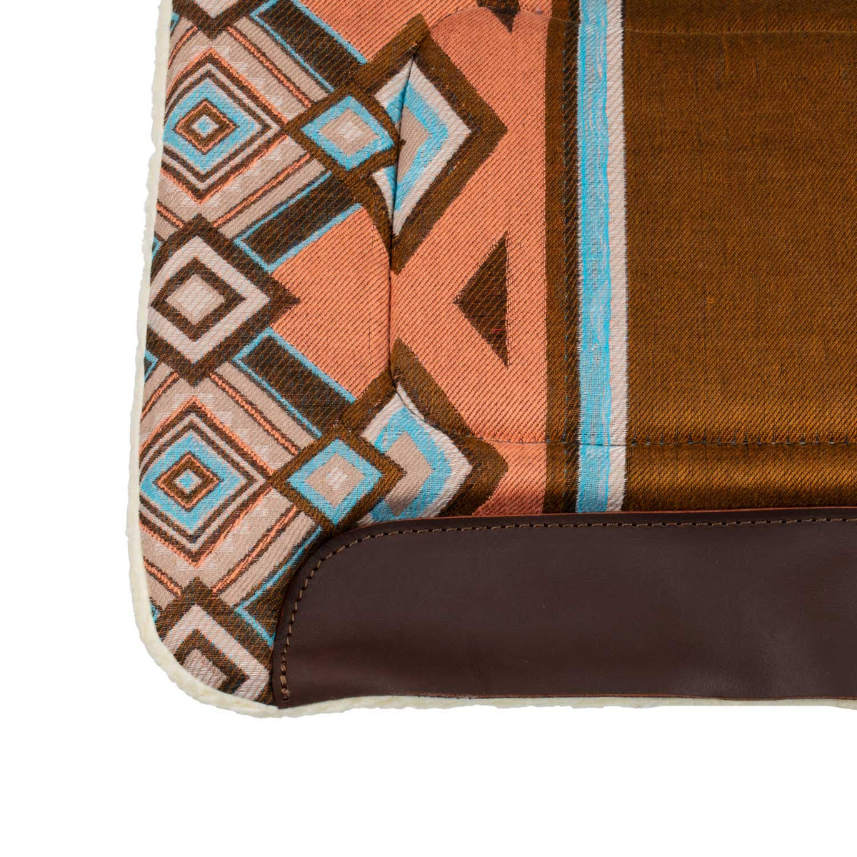 Tapis de selle western Pool's Kansas en éco-laine et inserts cuir