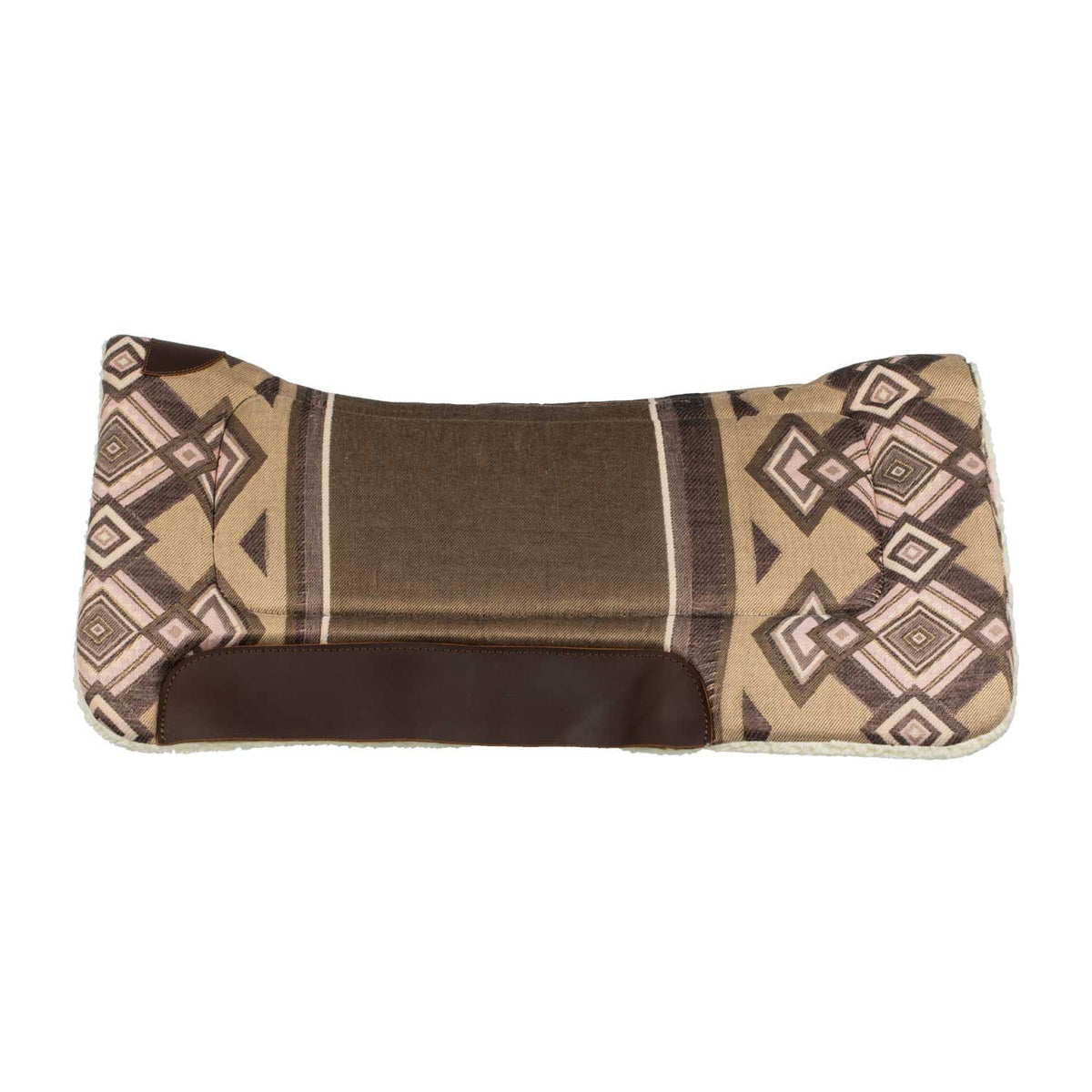 Tapis de selle western Pool's Kansas en éco-laine et inserts cuir