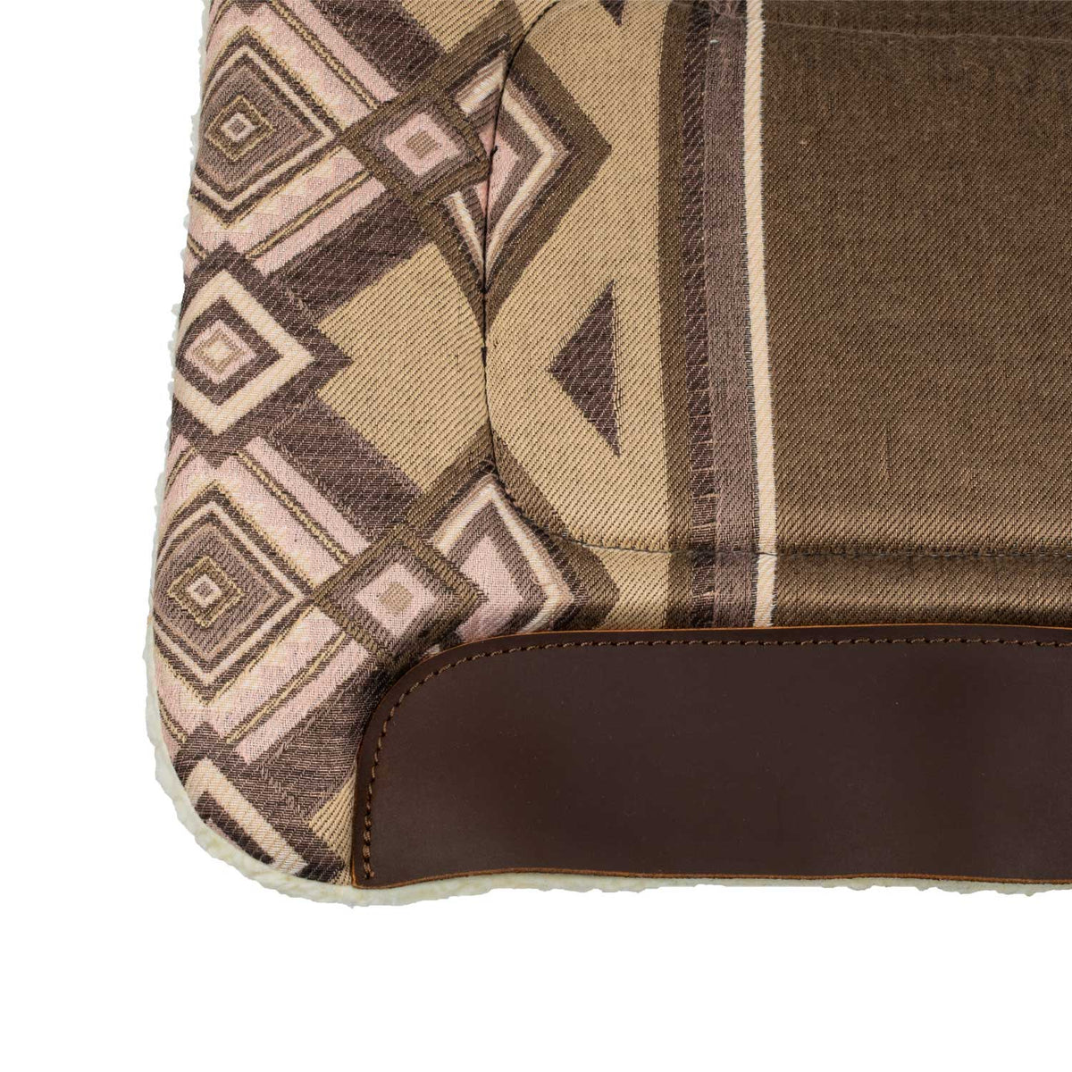 Tapis de selle western Pool's Kansas en éco-laine et inserts cuir