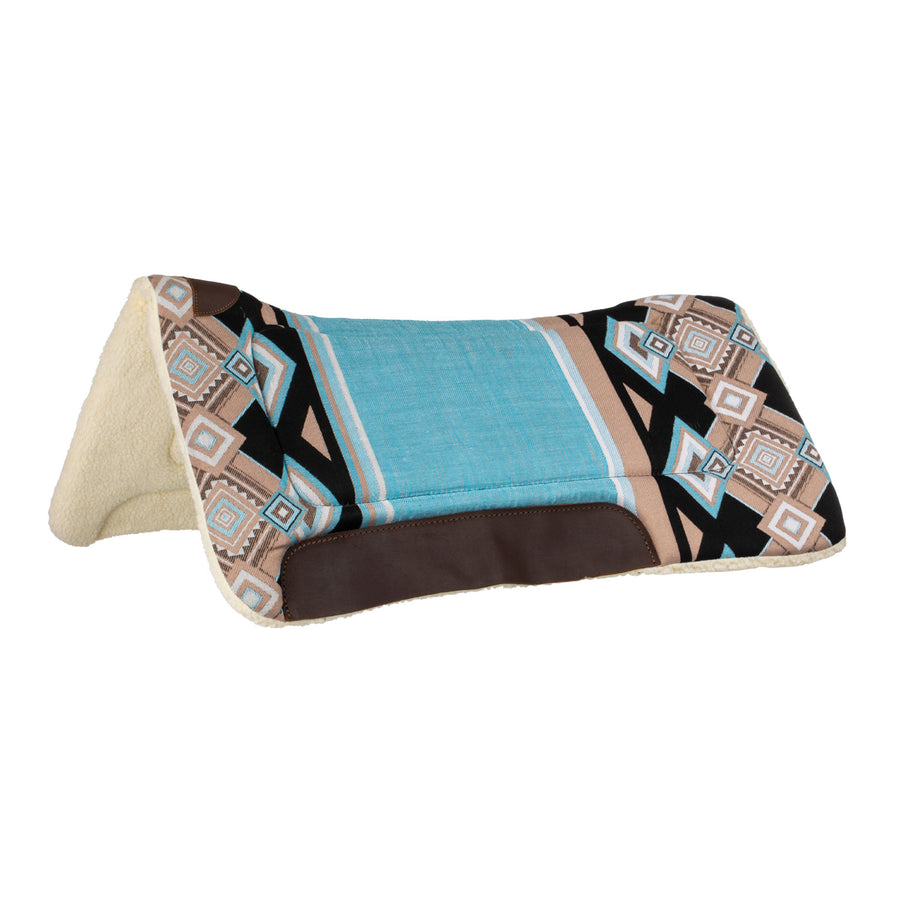 Tapis de selle western Pool's Kansas en éco-laine et inserts cuir