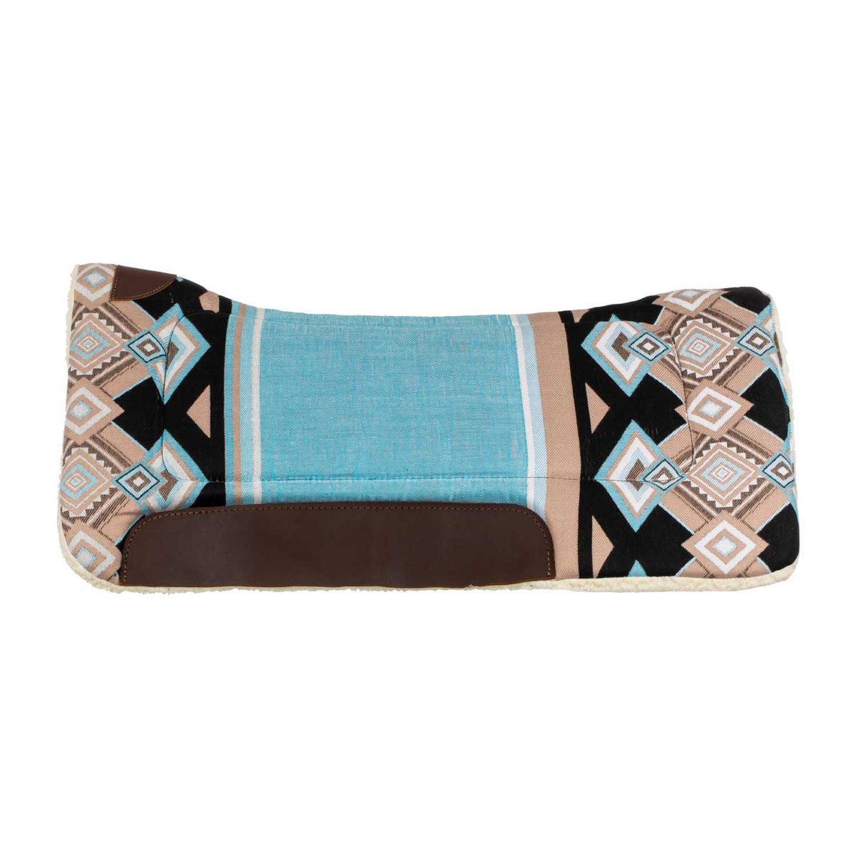 Tapis de selle western Pool's Kansas en éco-laine et inserts cuir