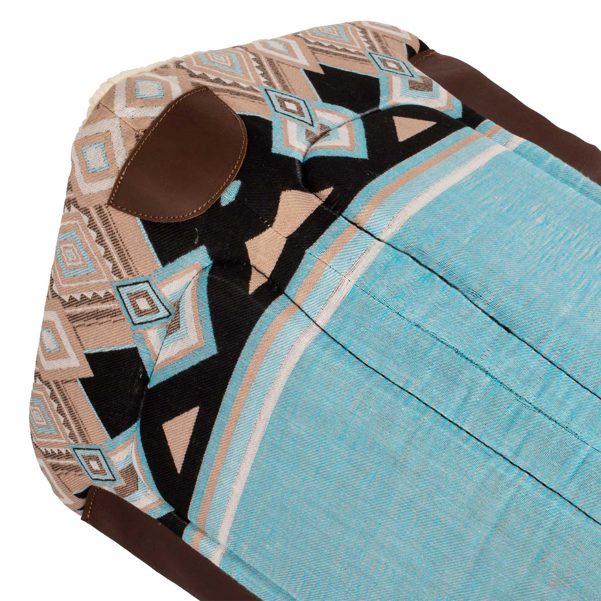 Tapis de selle western Pool's Kansas en éco-laine et inserts cuir