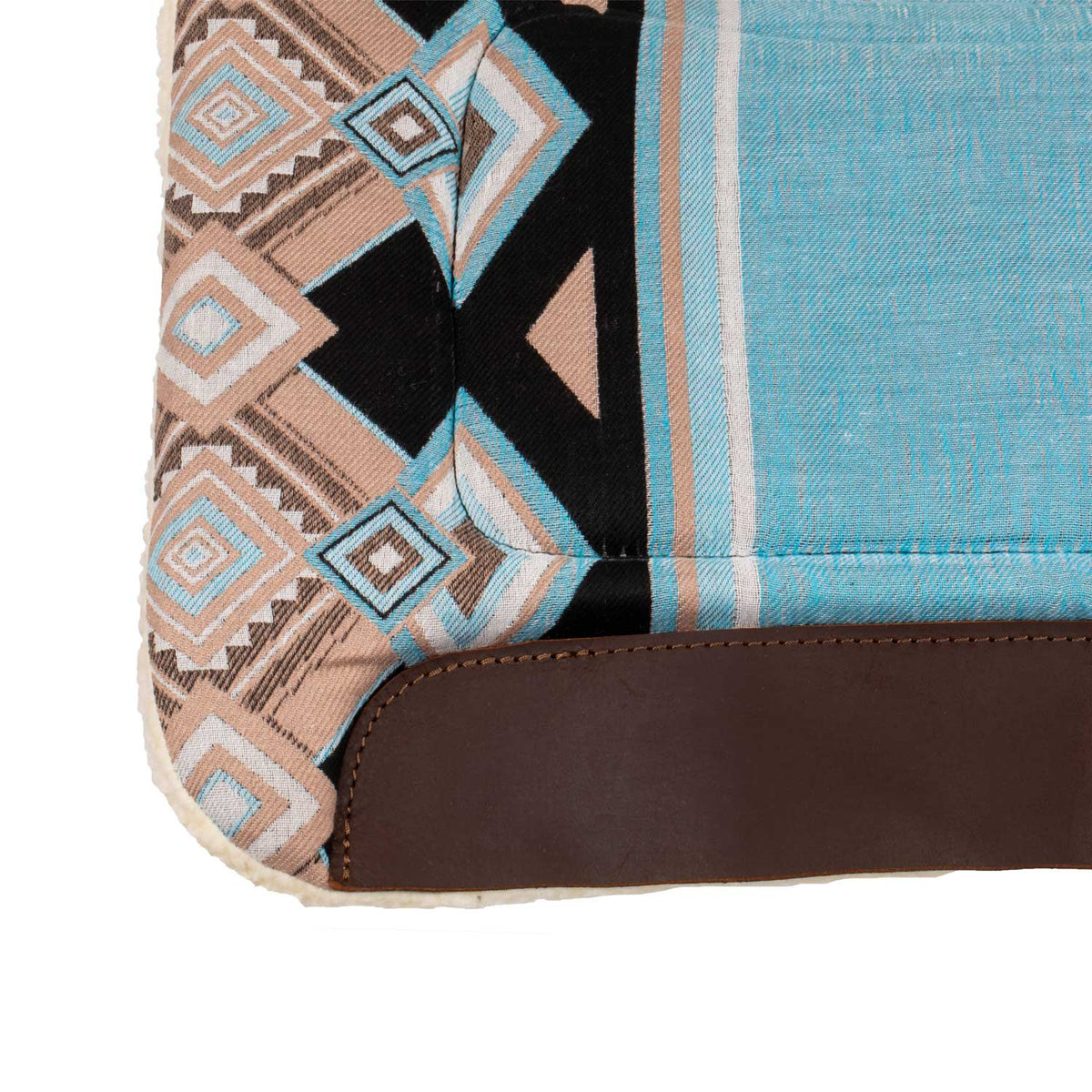 Tapis de selle western Pool's Kansas en éco-laine et inserts cuir