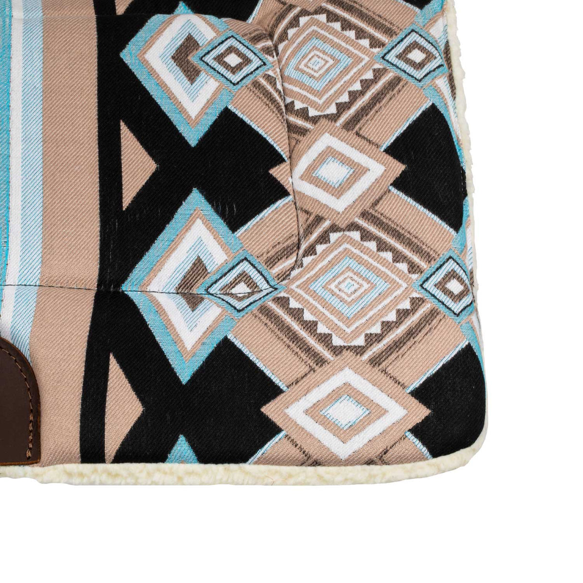 Tapis de selle western Pool's Kansas en éco-laine et inserts cuir