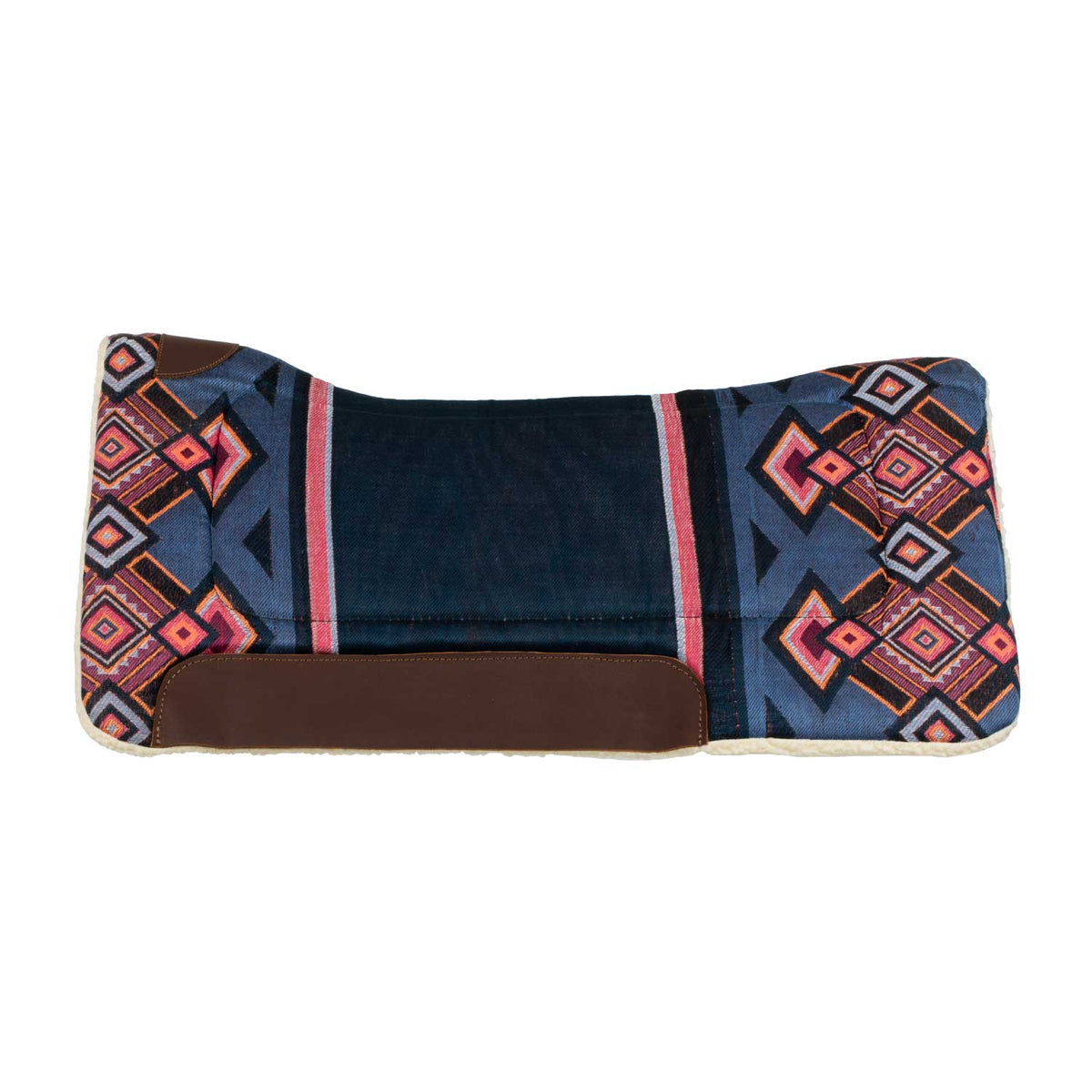 Tapis de selle western Pool's Kansas en éco-laine et inserts cuir