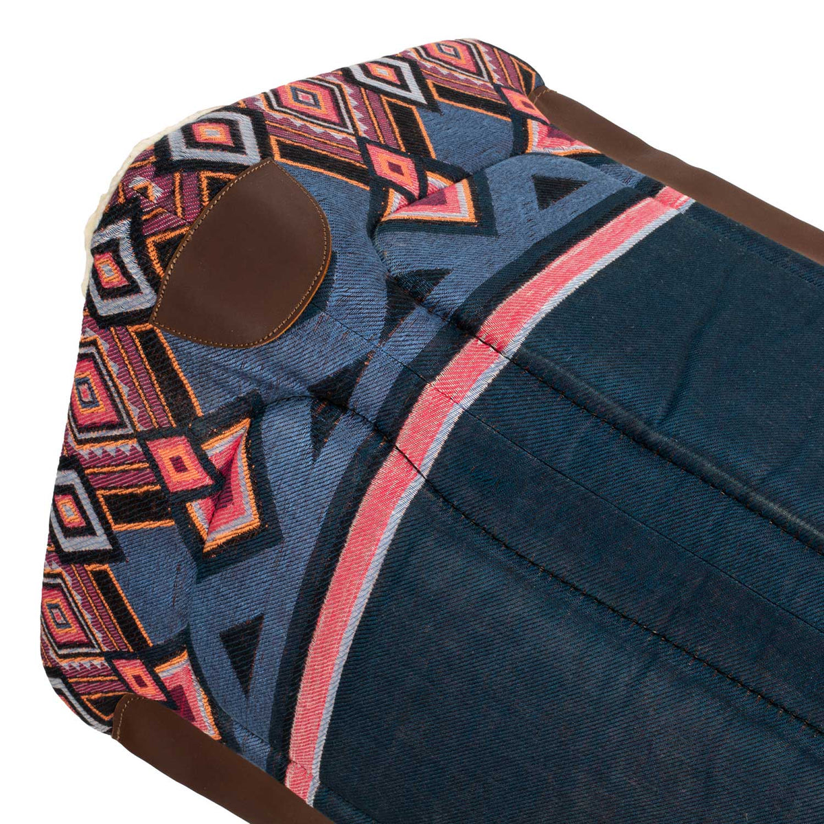 Tapis de selle western Pool's Kansas en éco-laine et inserts cuir