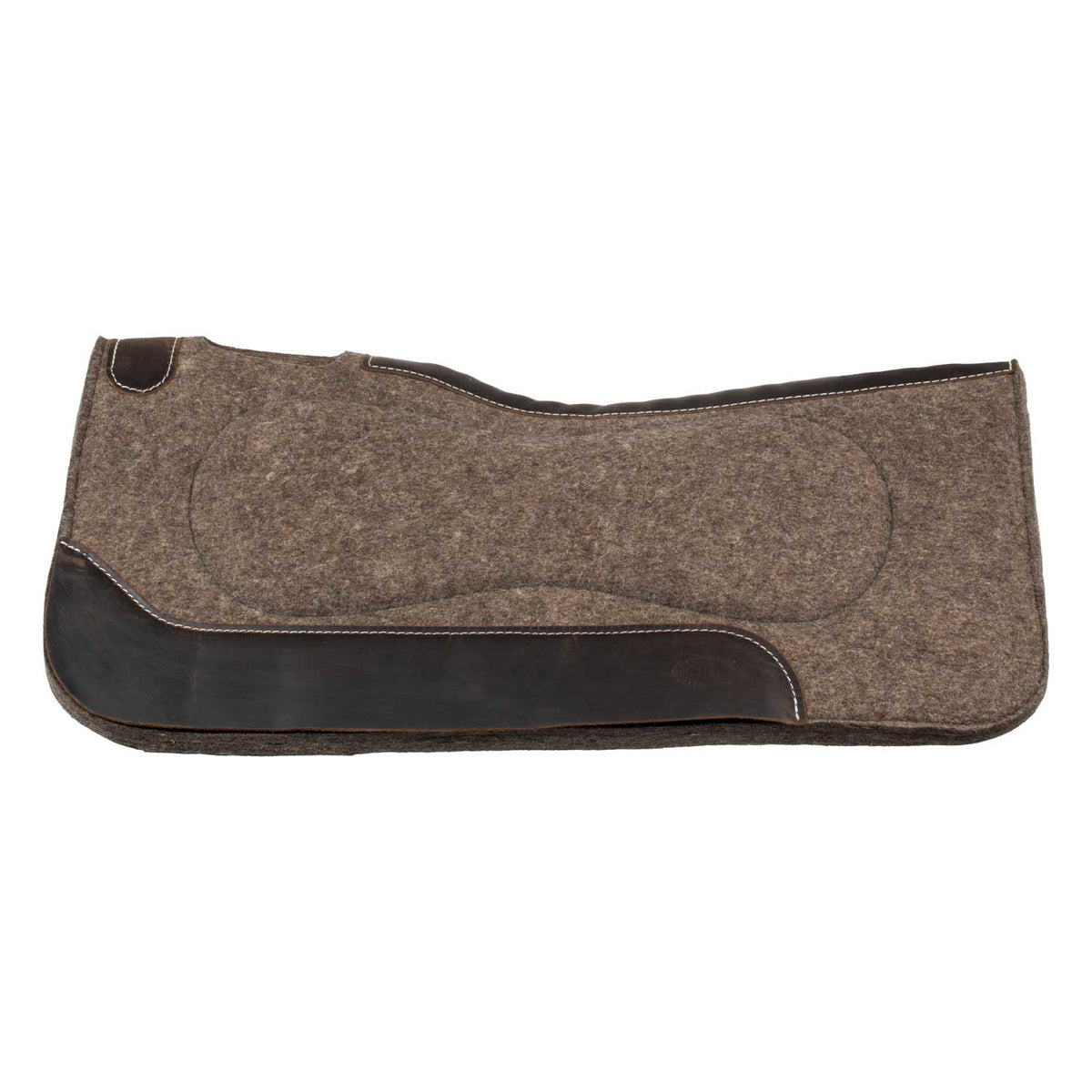 Tapis de selle western Pool's en feutre de laine avec renforts en cuir