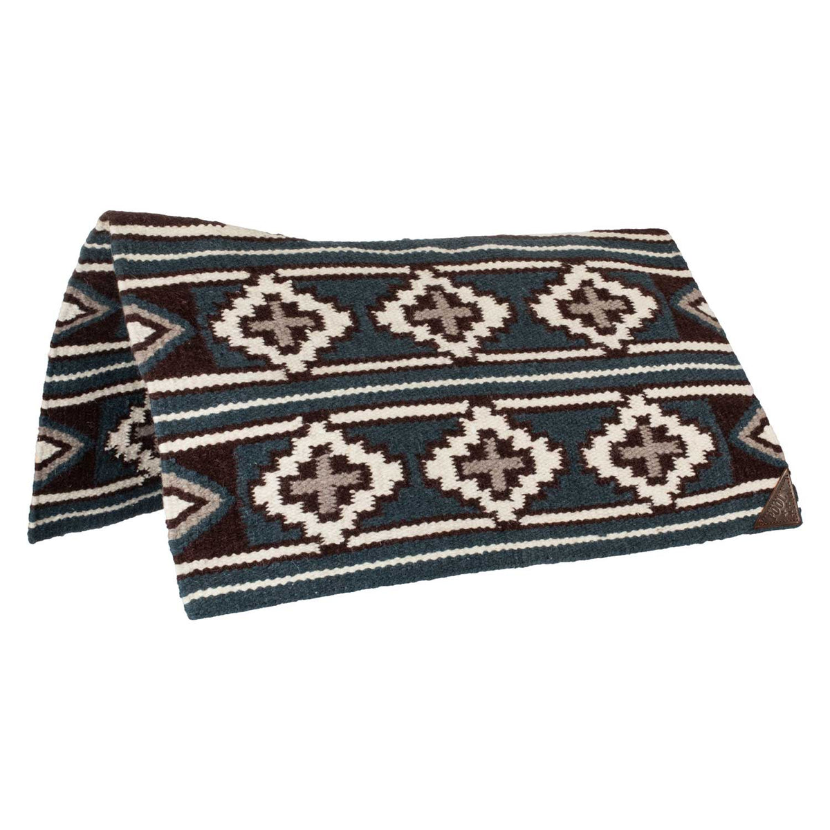 Couverture de selle western Pool's en laine NZ, forme contour, 33 x 38
