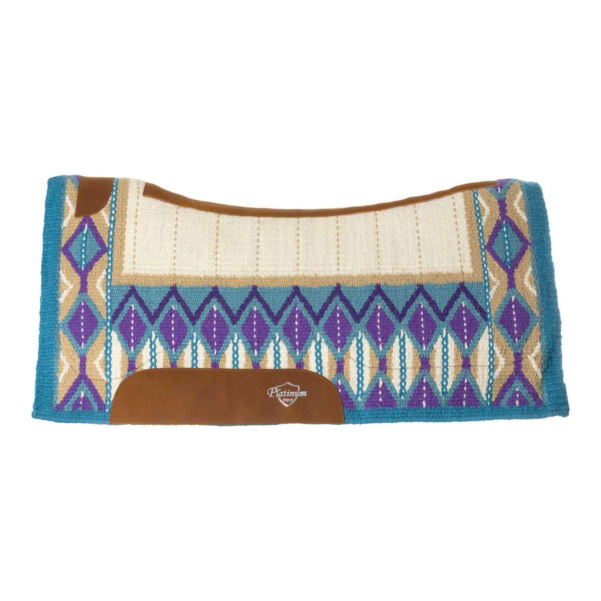 Tapis de selle western Platinum Pro contour, couverture laine tissée, 34 x 36