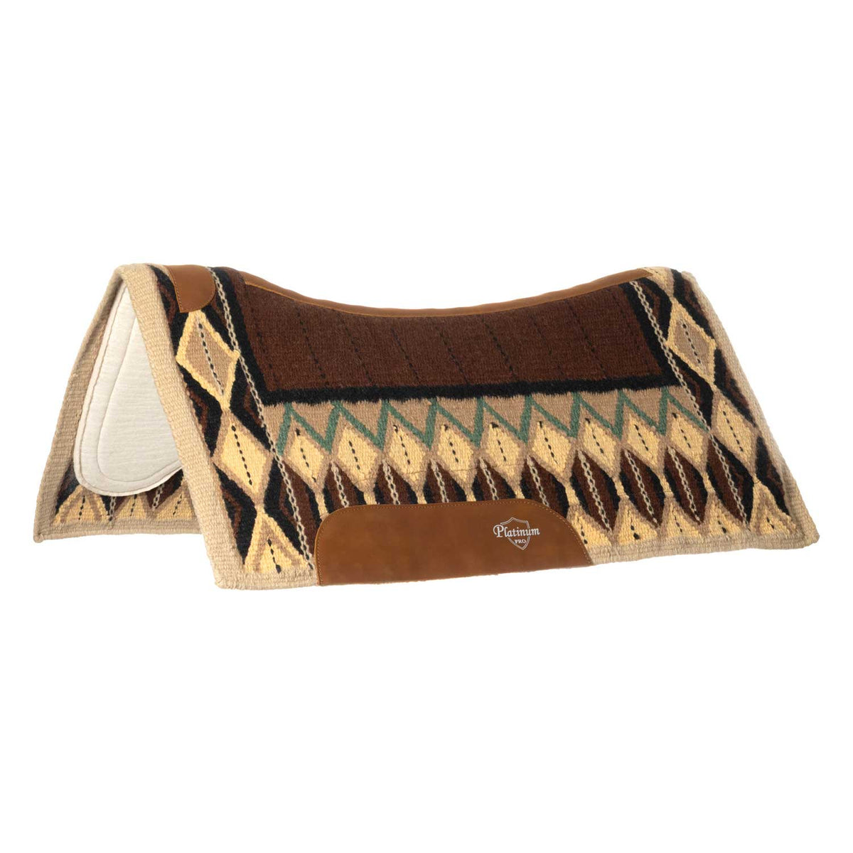 Tapis de selle western Platinum Pro contour, couverture laine tissée, 34 x 36
