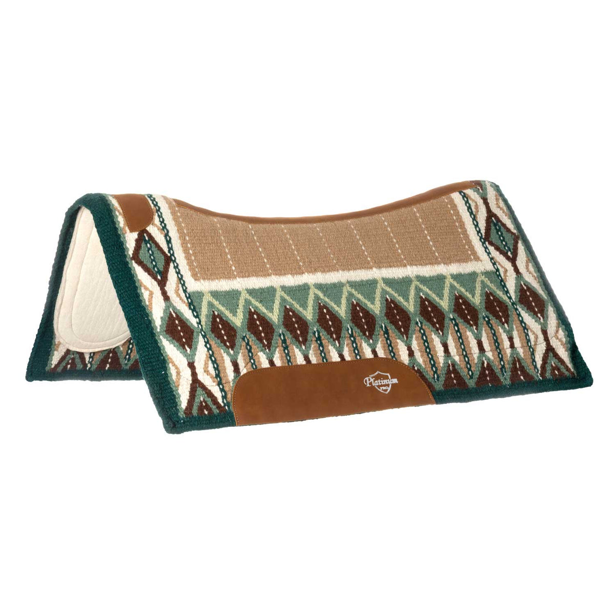 Tapis de selle western Platinum Pro contour, couverture laine tissée, 34 x 36