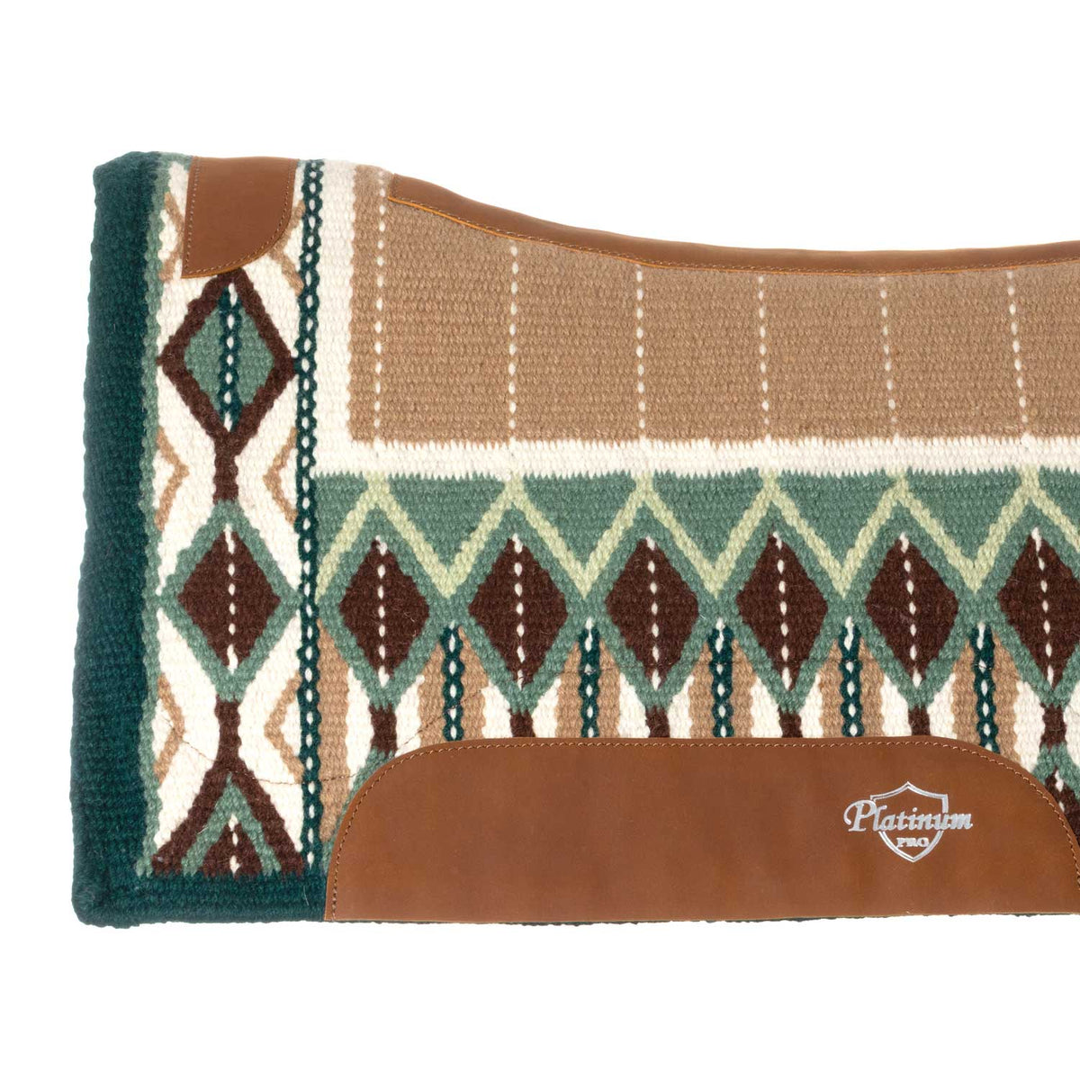 Tapis de selle western Platinum Pro contour, couverture laine tissée, 34 x 36