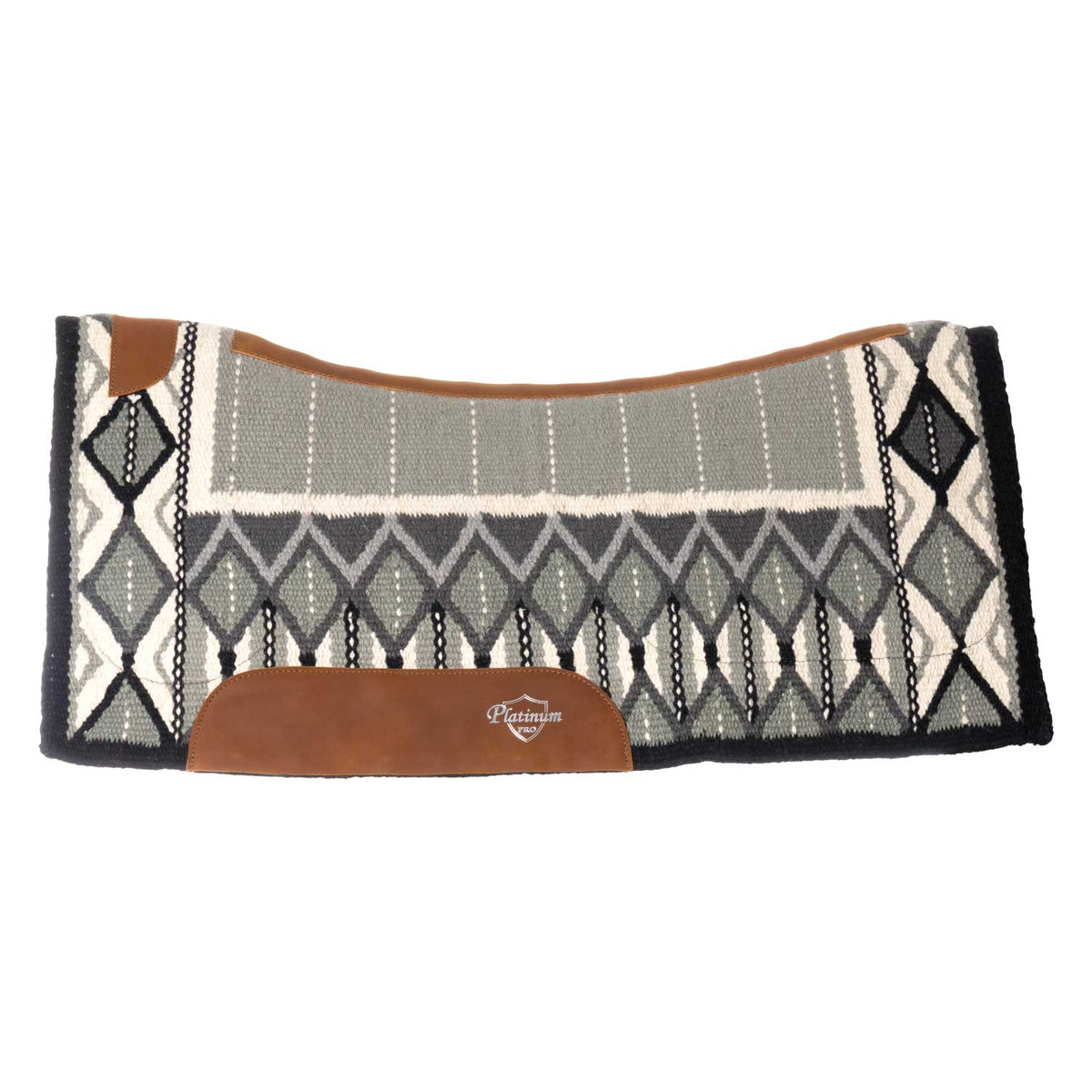 Tapis de selle western Platinum Pro contour, couverture laine tissée, 34 x 36