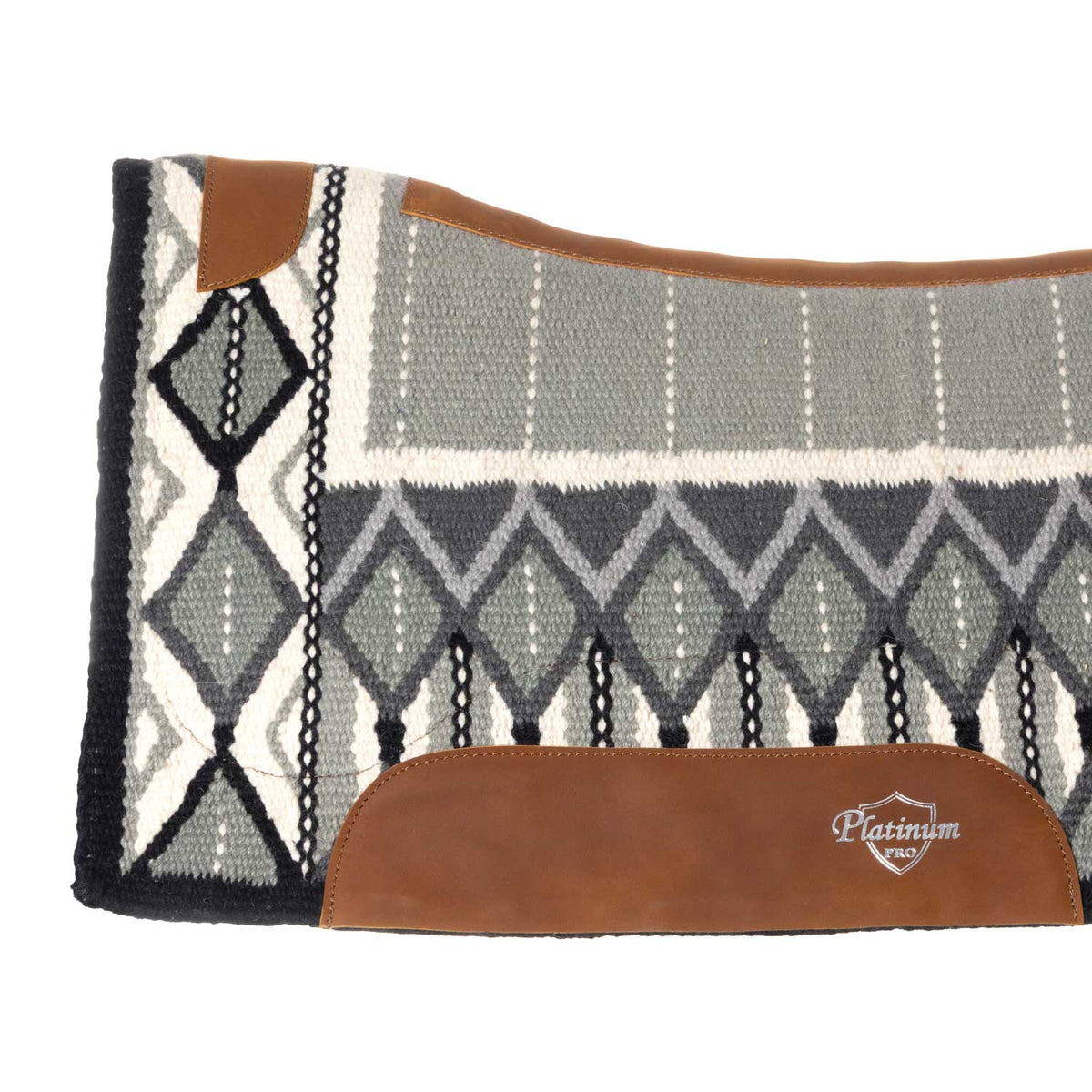 Tapis de selle western Platinum Pro contour, couverture laine tissée, 34 x 36