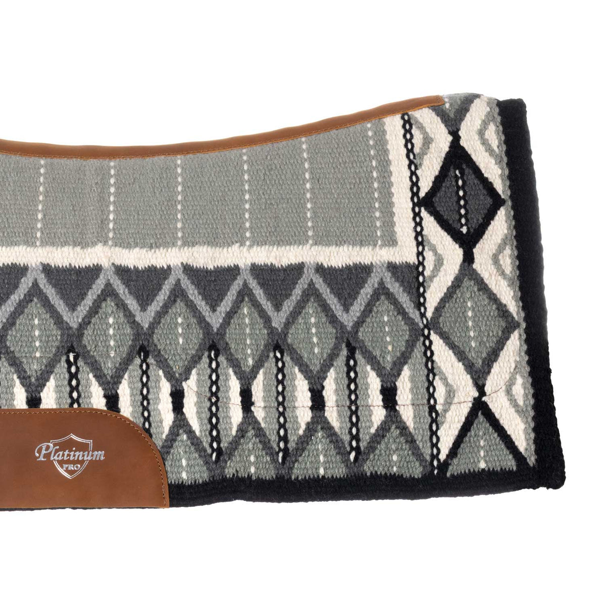 Tapis de selle western Platinum Pro contour, couverture laine tissée, 34 x 36